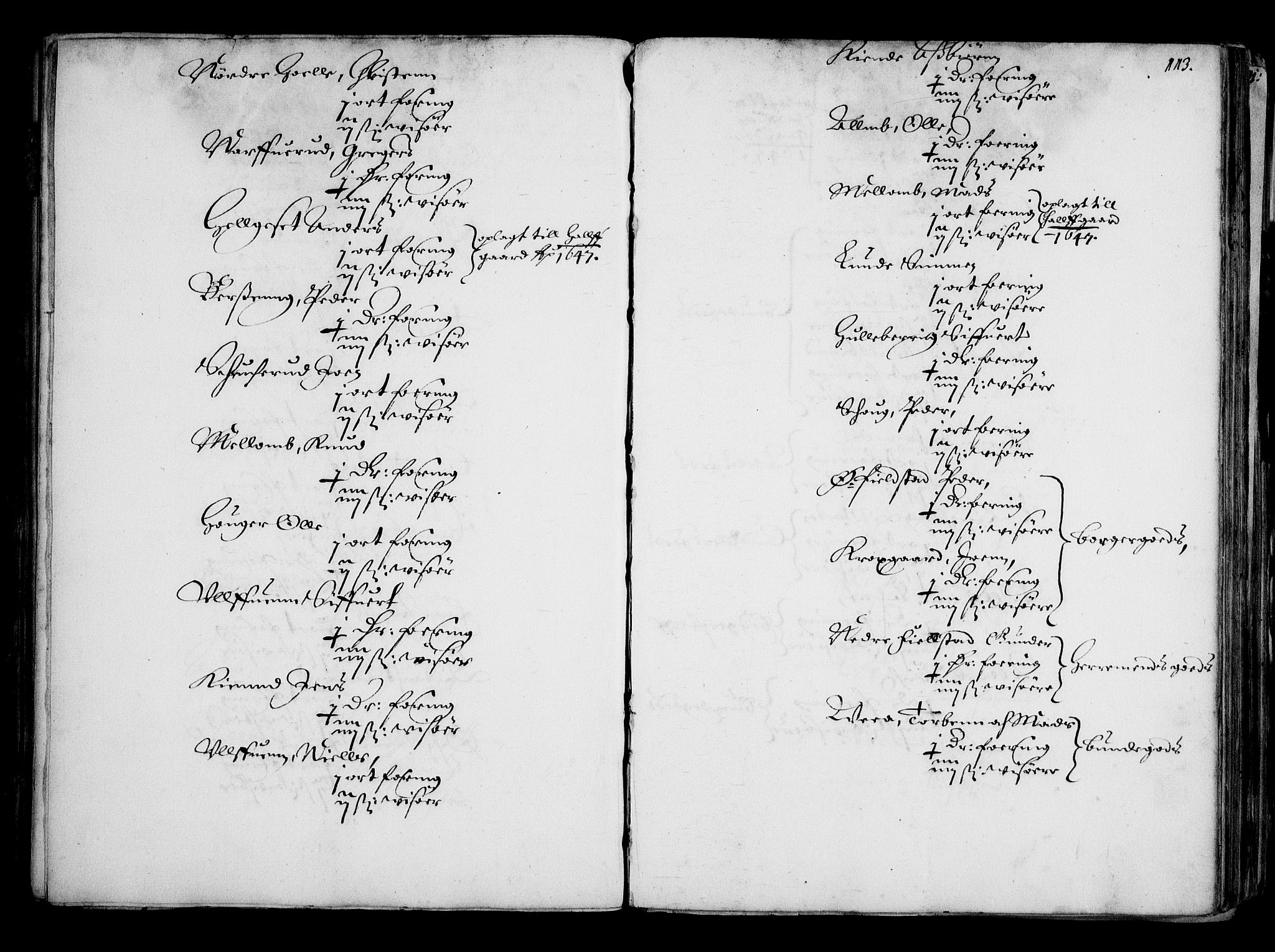 Rentekammeret inntil 1814, Realistisk ordnet avdeling, AV/RA-EA-4070/N/Na/L0001: [XI f]: Akershus stifts jordebok, 1652, p. 112b-113a