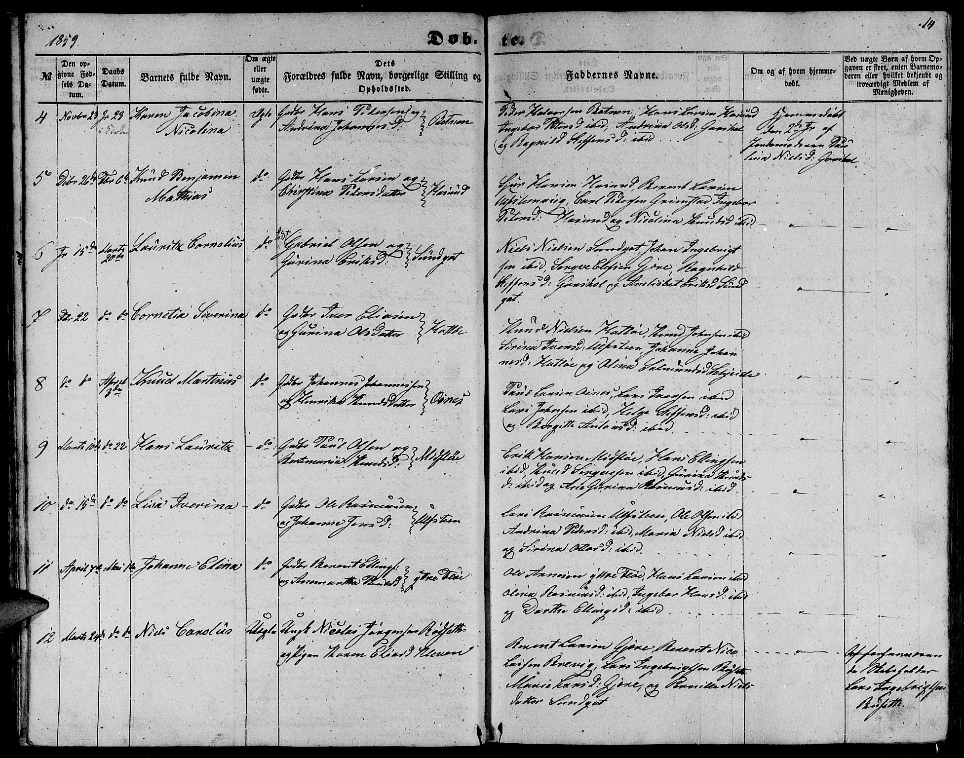 Ministerialprotokoller, klokkerbøker og fødselsregistre - Møre og Romsdal, AV/SAT-A-1454/509/L0111: Parish register (copy) no. 509C01, 1854-1882, p. 14