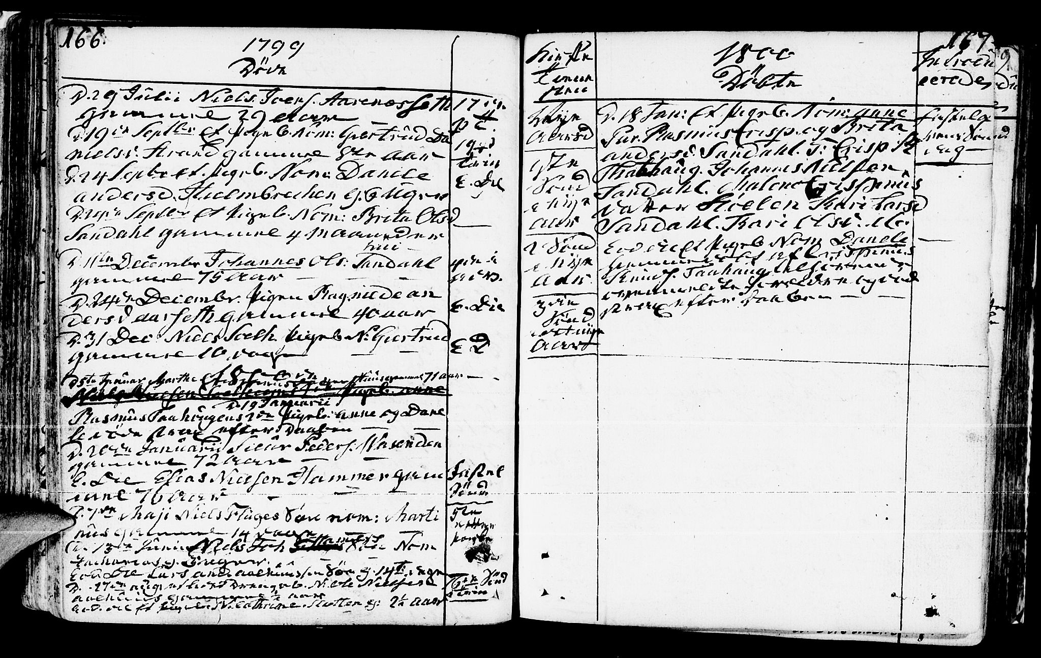 Jølster sokneprestembete, AV/SAB-A-80701/H/Haa/Haaa/L0005: Parish register (official) no. A 5, 1790-1821, p. 166-167