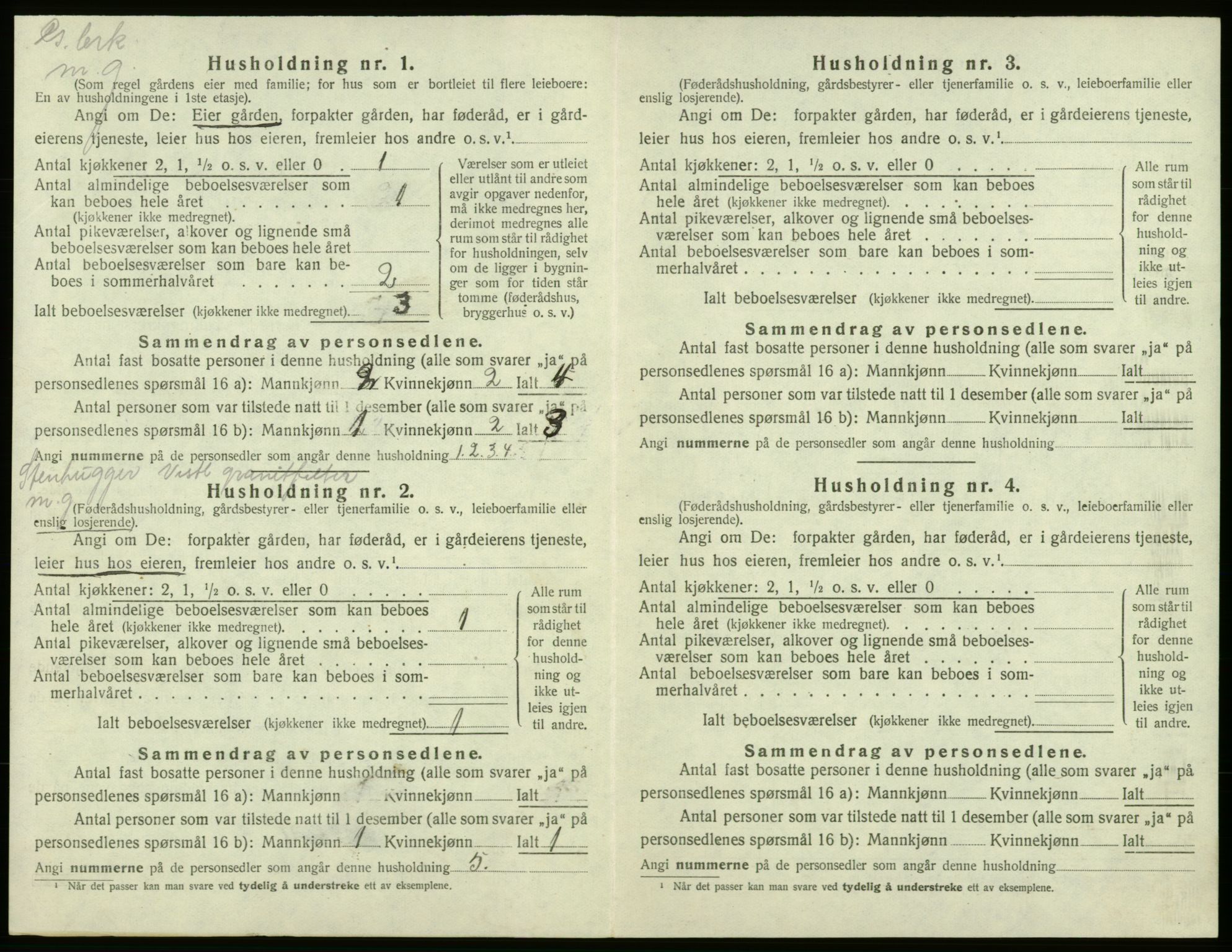 SAB, 1920 census for Bremnes, 1920, p. 126