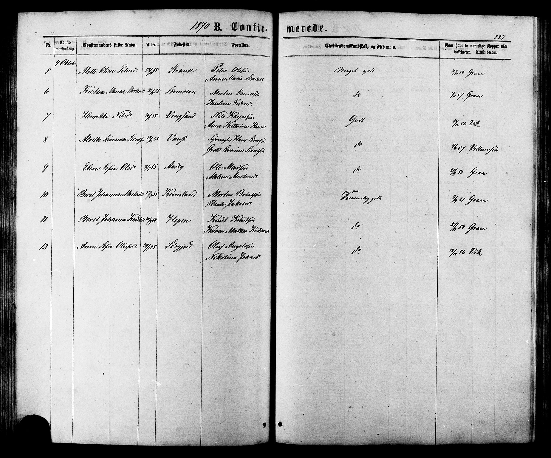 Ministerialprotokoller, klokkerbøker og fødselsregistre - Sør-Trøndelag, SAT/A-1456/657/L0706: Parish register (official) no. 657A07, 1867-1878, p. 227