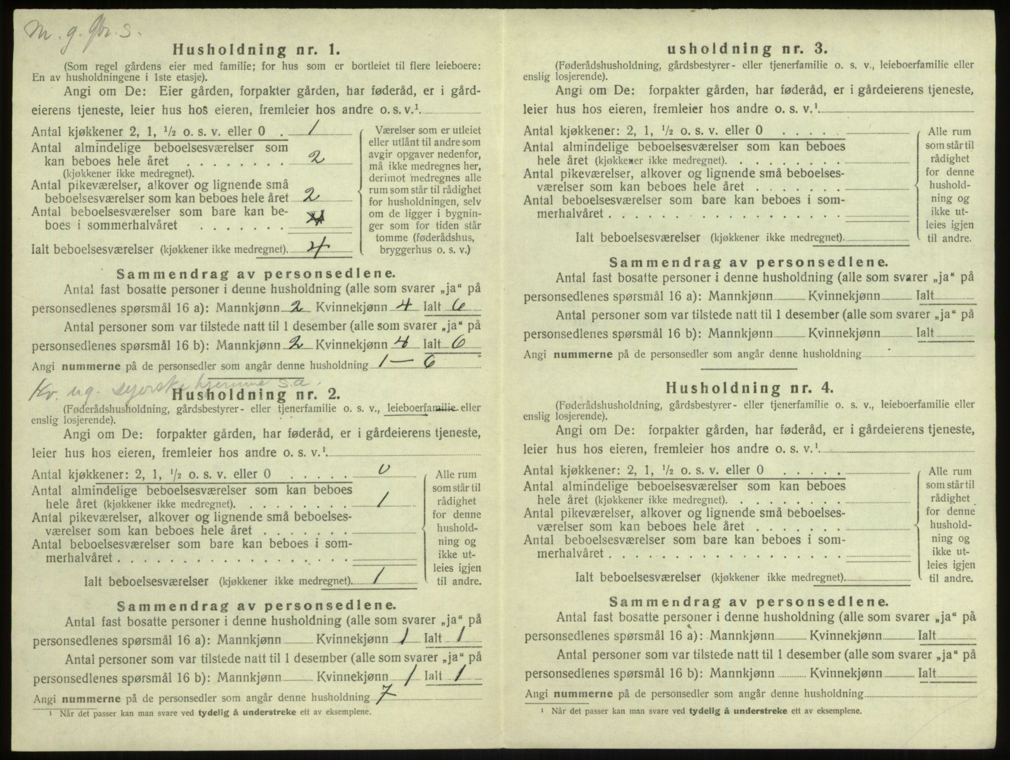 SAB, 1920 census for Lindås, 1920, p. 298