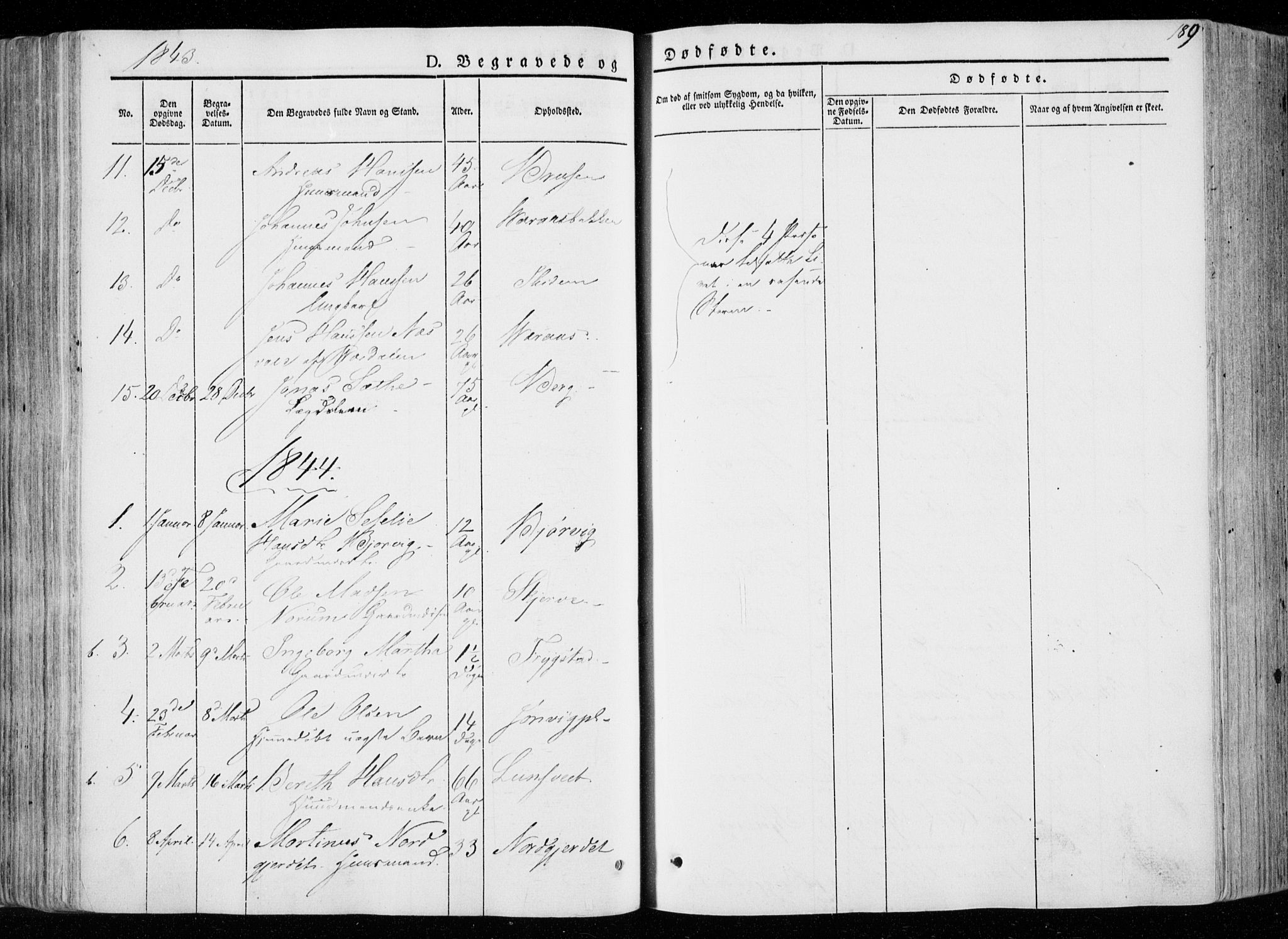 Ministerialprotokoller, klokkerbøker og fødselsregistre - Nord-Trøndelag, SAT/A-1458/722/L0218: Parish register (official) no. 722A05, 1843-1868, p. 189