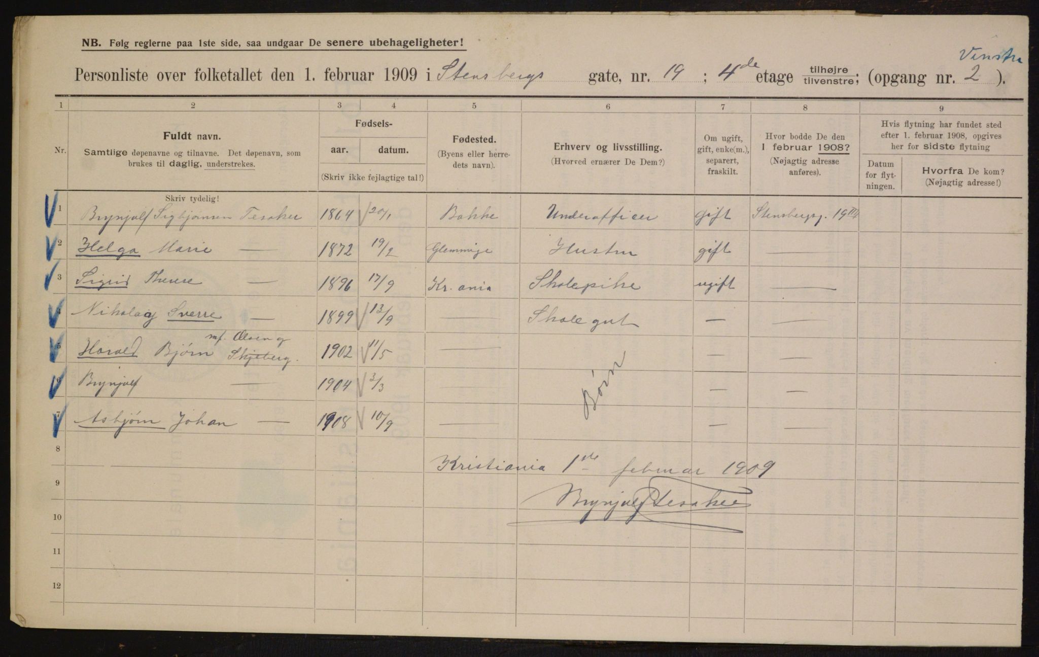 OBA, Municipal Census 1909 for Kristiania, 1909, p. 91928