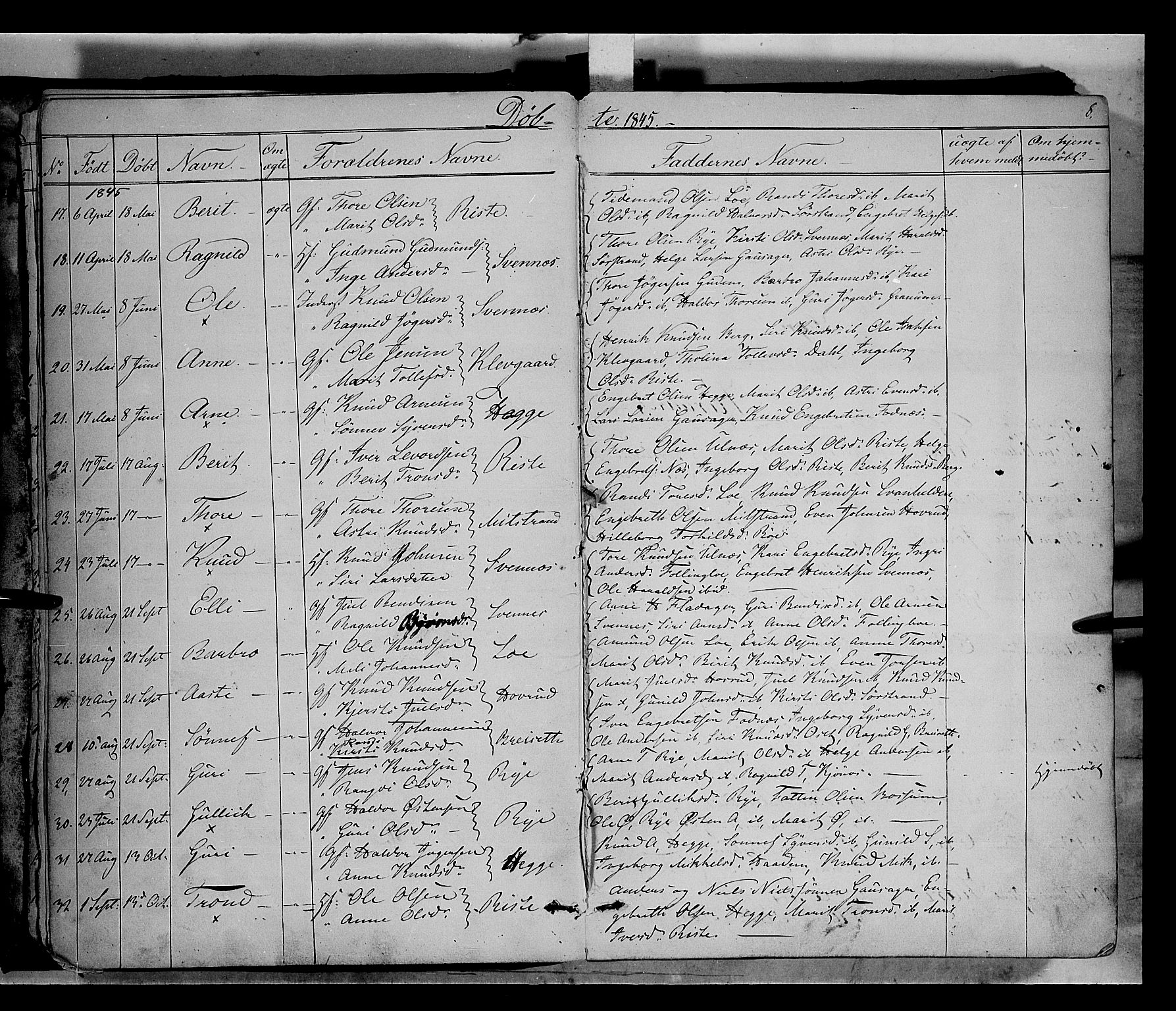 Nord-Aurdal prestekontor, SAH/PREST-132/H/Ha/Haa/L0005: Parish register (official) no. 5, 1842-1863, p. 8