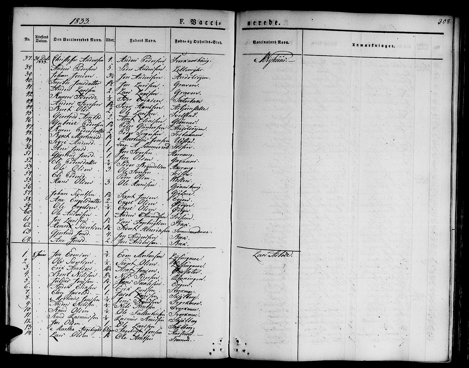 Ministerialprotokoller, klokkerbøker og fødselsregistre - Sør-Trøndelag, SAT/A-1456/668/L0804: Parish register (official) no. 668A04, 1826-1839, p. 308