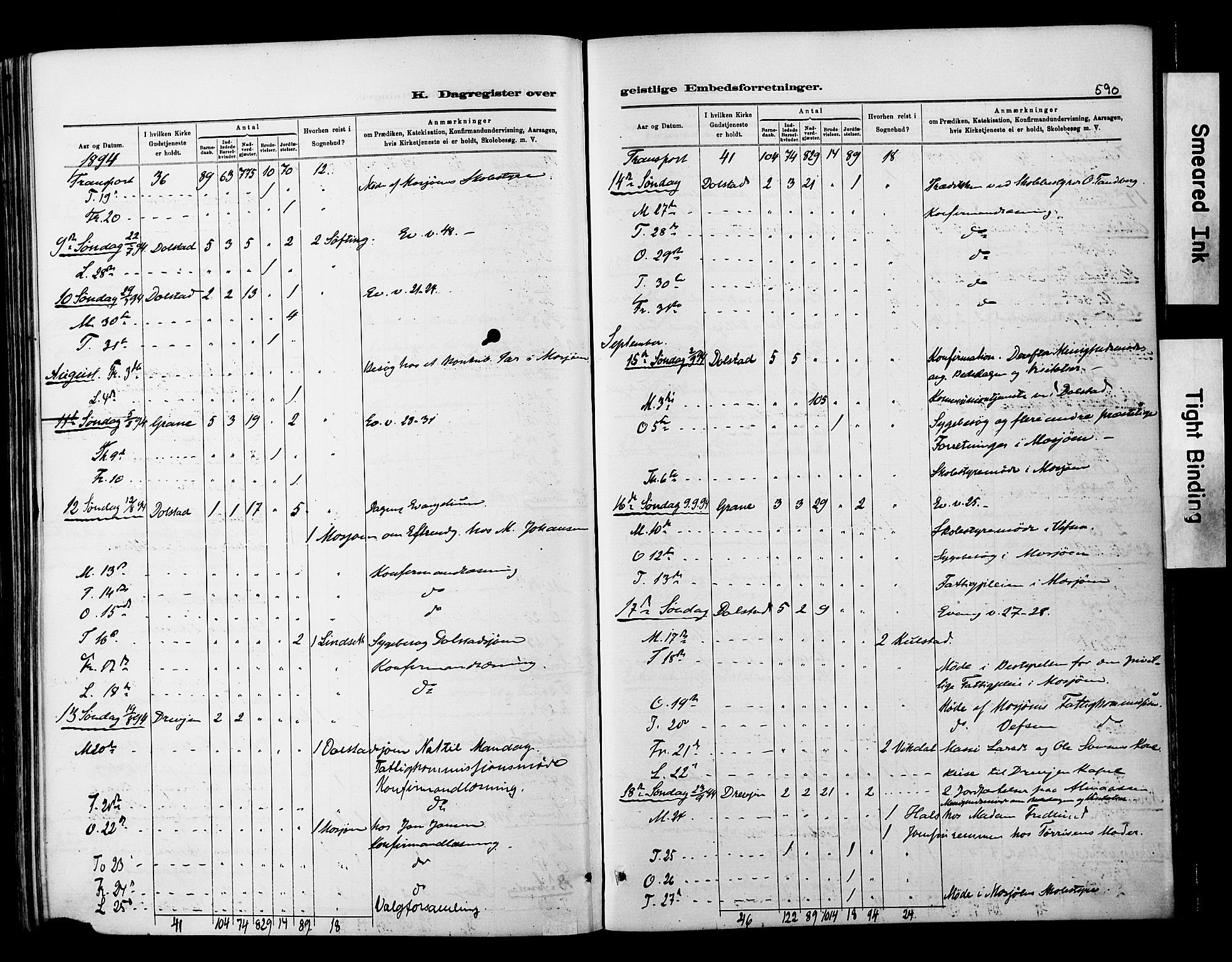 Ministerialprotokoller, klokkerbøker og fødselsregistre - Nordland, AV/SAT-A-1459/820/L0295: Parish register (official) no. 820A16, 1880-1896, p. 590