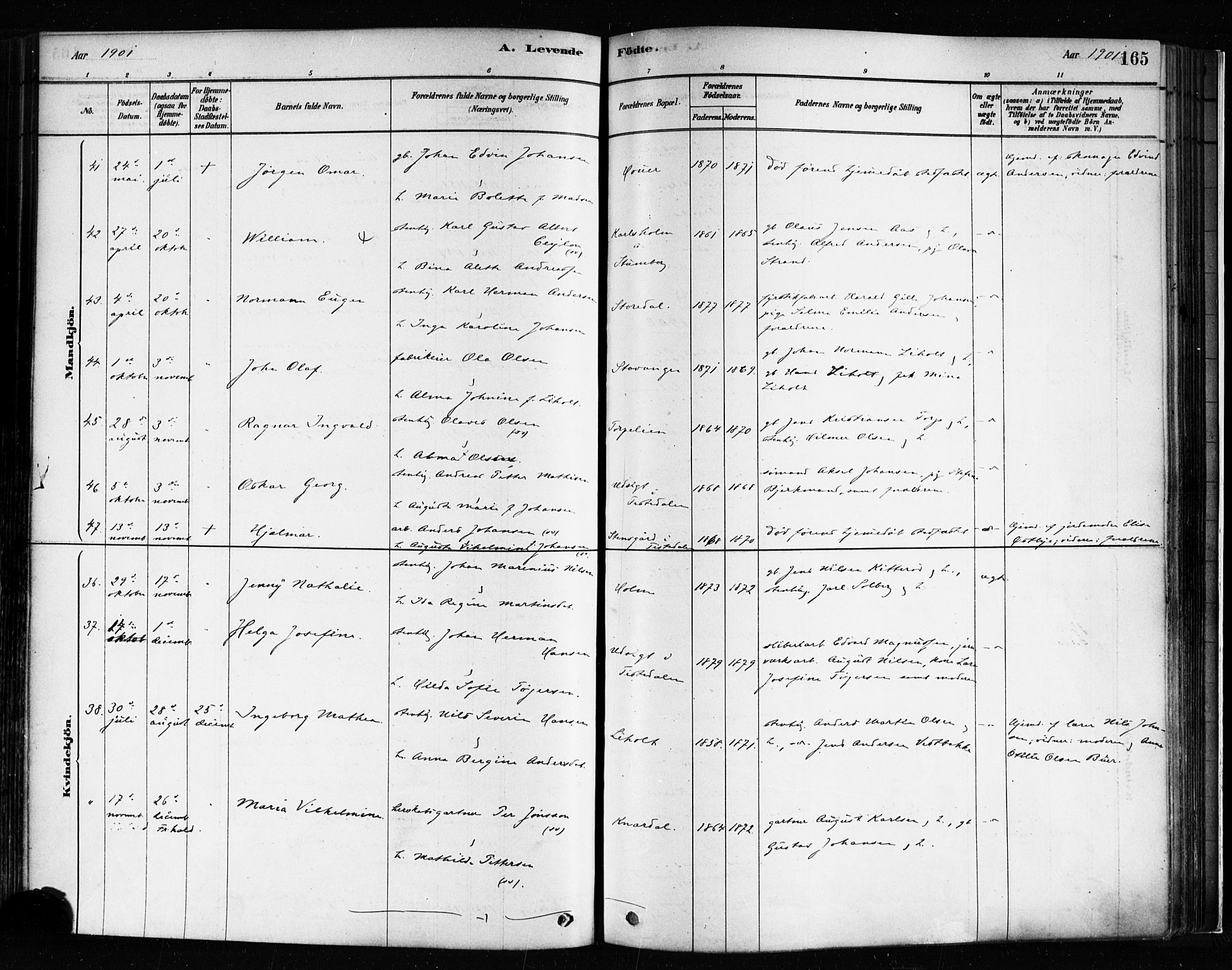 Idd prestekontor Kirkebøker, SAO/A-10911/F/Fc/L0006a: Parish register (official) no. III 6A, 1878-1903, p. 165