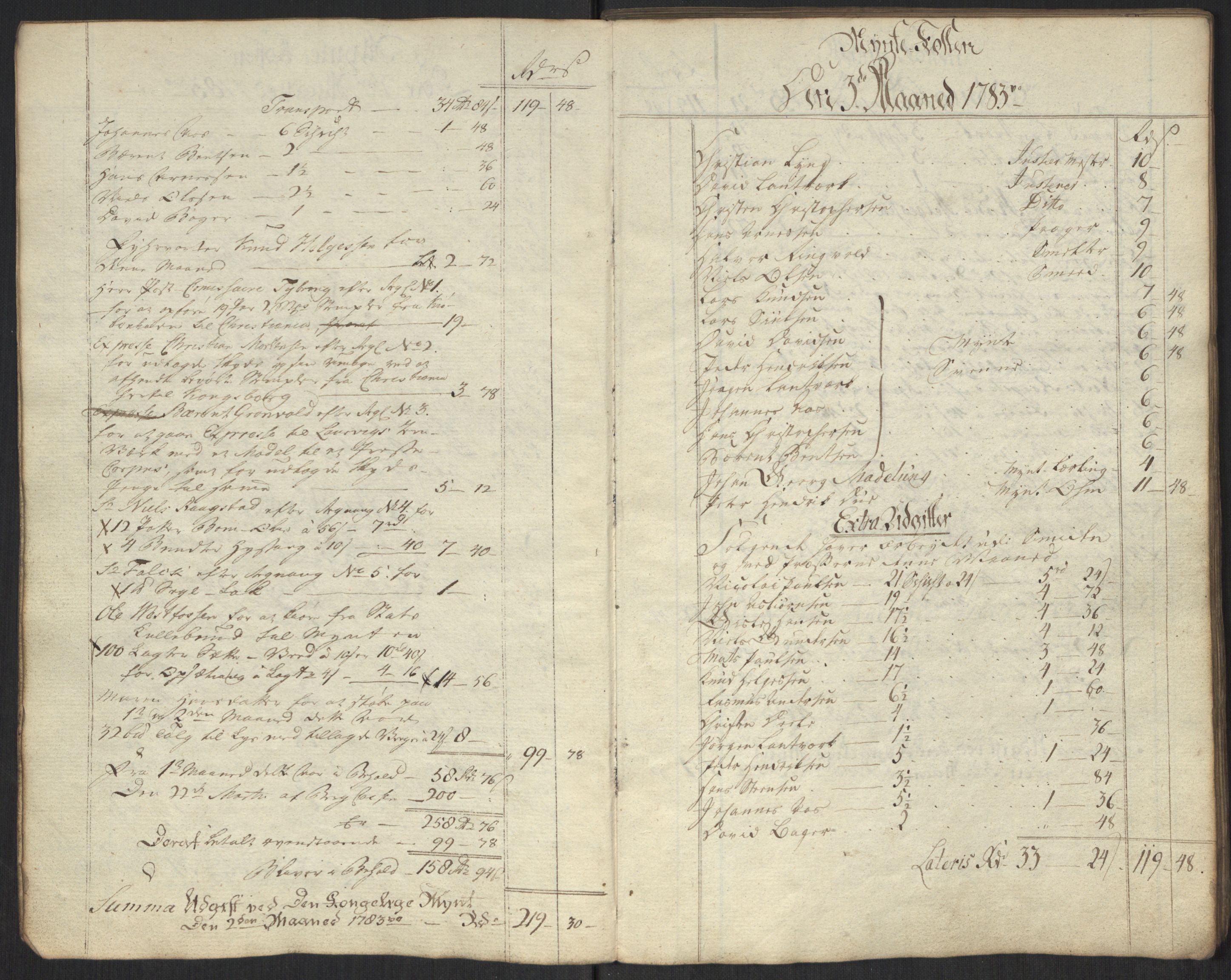 Rentekammeret inntil 1814, Realistisk ordnet avdeling, AV/RA-EA-4070/Oa/L0010: [Y8]: Regninger for Kongsbergs mynt., 1760-1805, p. 246