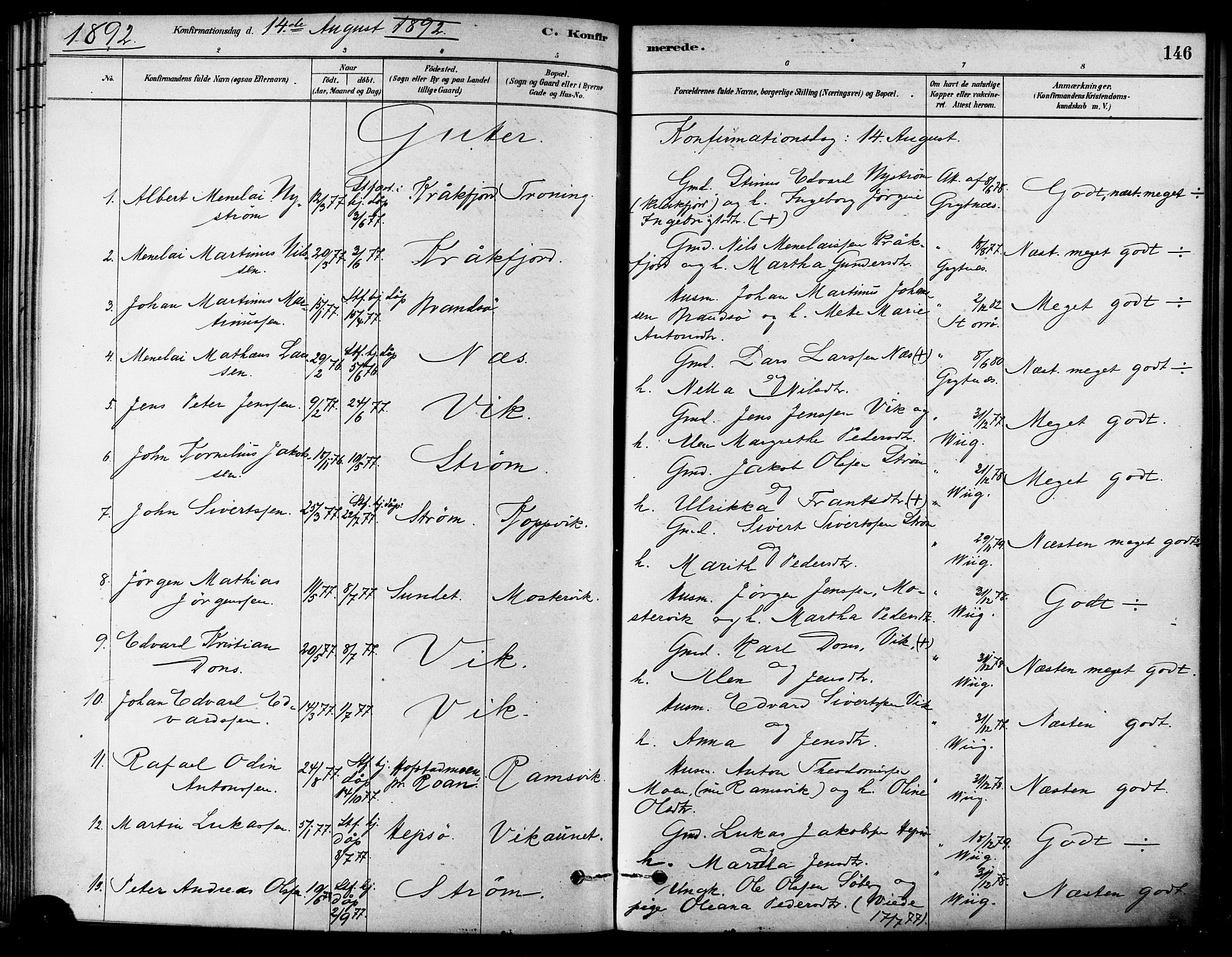 Ministerialprotokoller, klokkerbøker og fødselsregistre - Sør-Trøndelag, SAT/A-1456/657/L0707: Parish register (official) no. 657A08, 1879-1893, p. 146