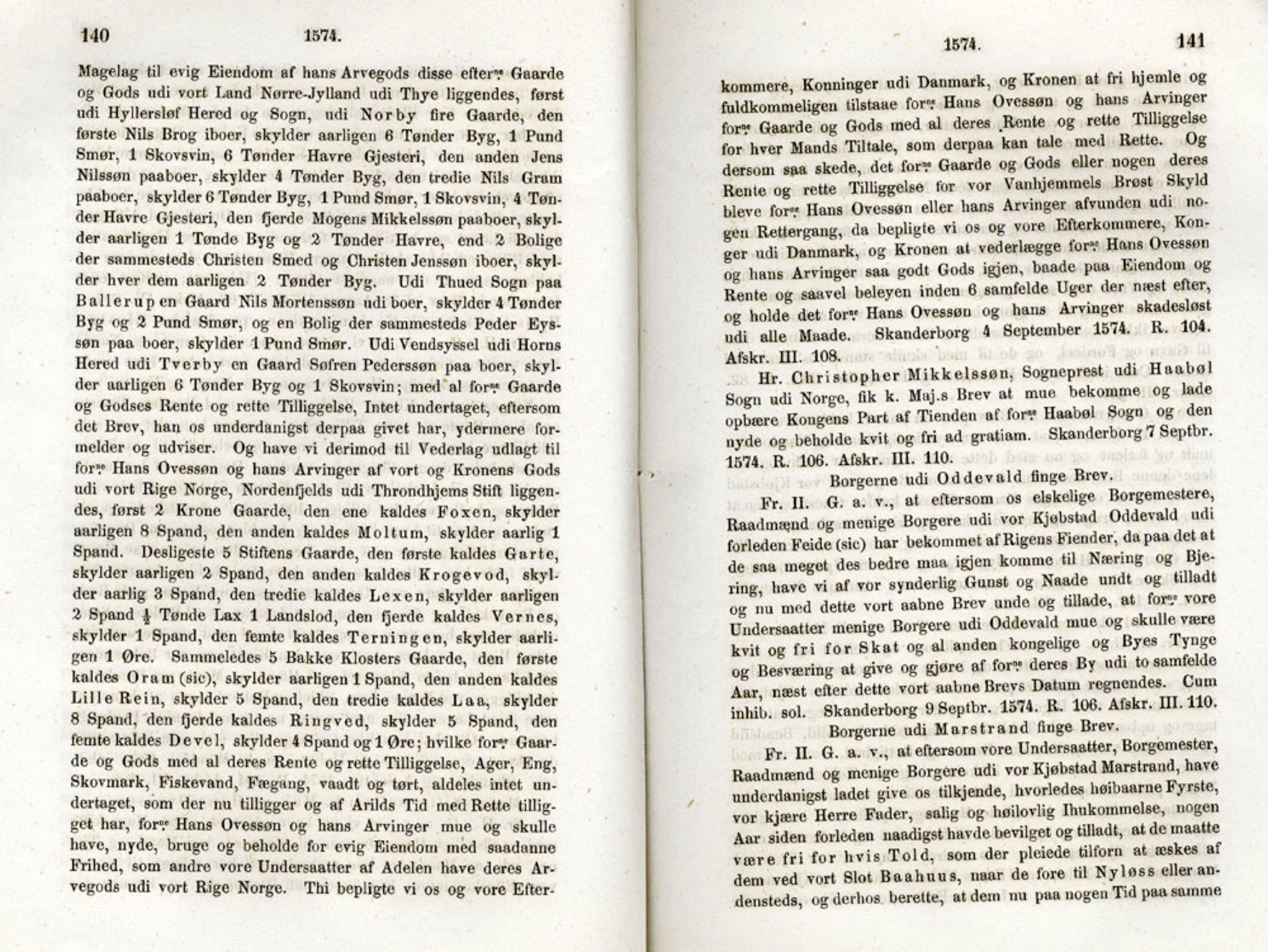 Publikasjoner utgitt av Det Norske Historiske Kildeskriftfond, PUBL/-/-/-: Norske Rigs-Registranter, bind 2, 1572-1588, p. 140-141