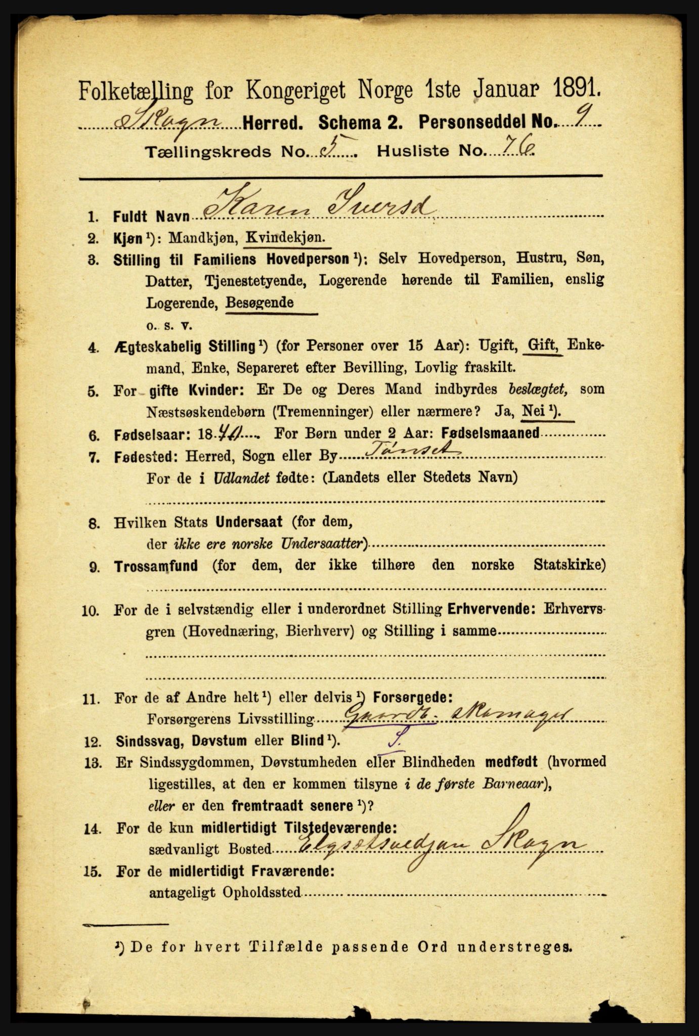 RA, 1891 census for 1719 Skogn, 1891, p. 3346