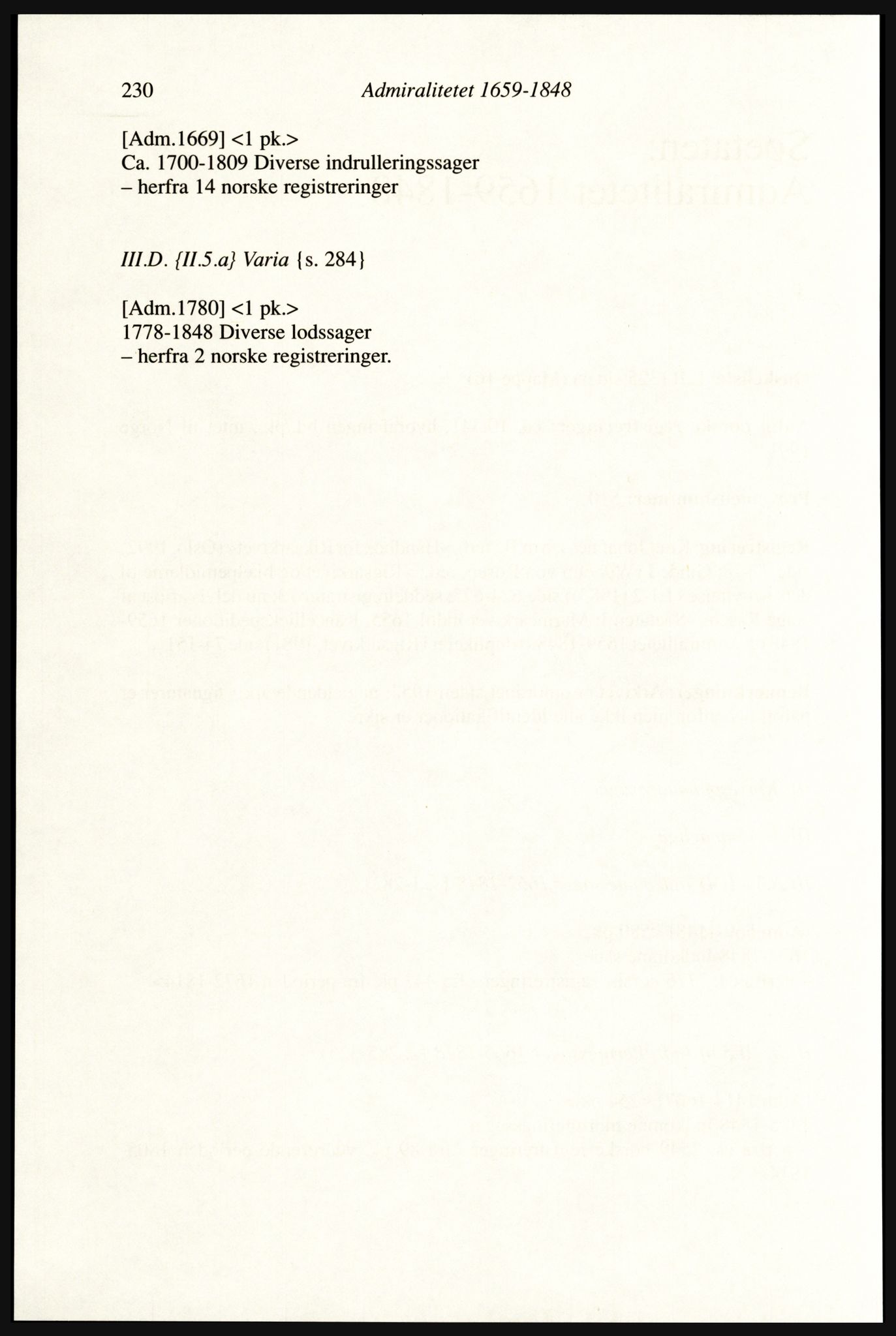 Publikasjoner utgitt av Arkivverket, PUBL/PUBL-001/A/0002: Erik Gøbel: NOREG, Tværregistratur over norgesrelevant materiale i Rigsarkivet i København (2000), 2000, p. 232
