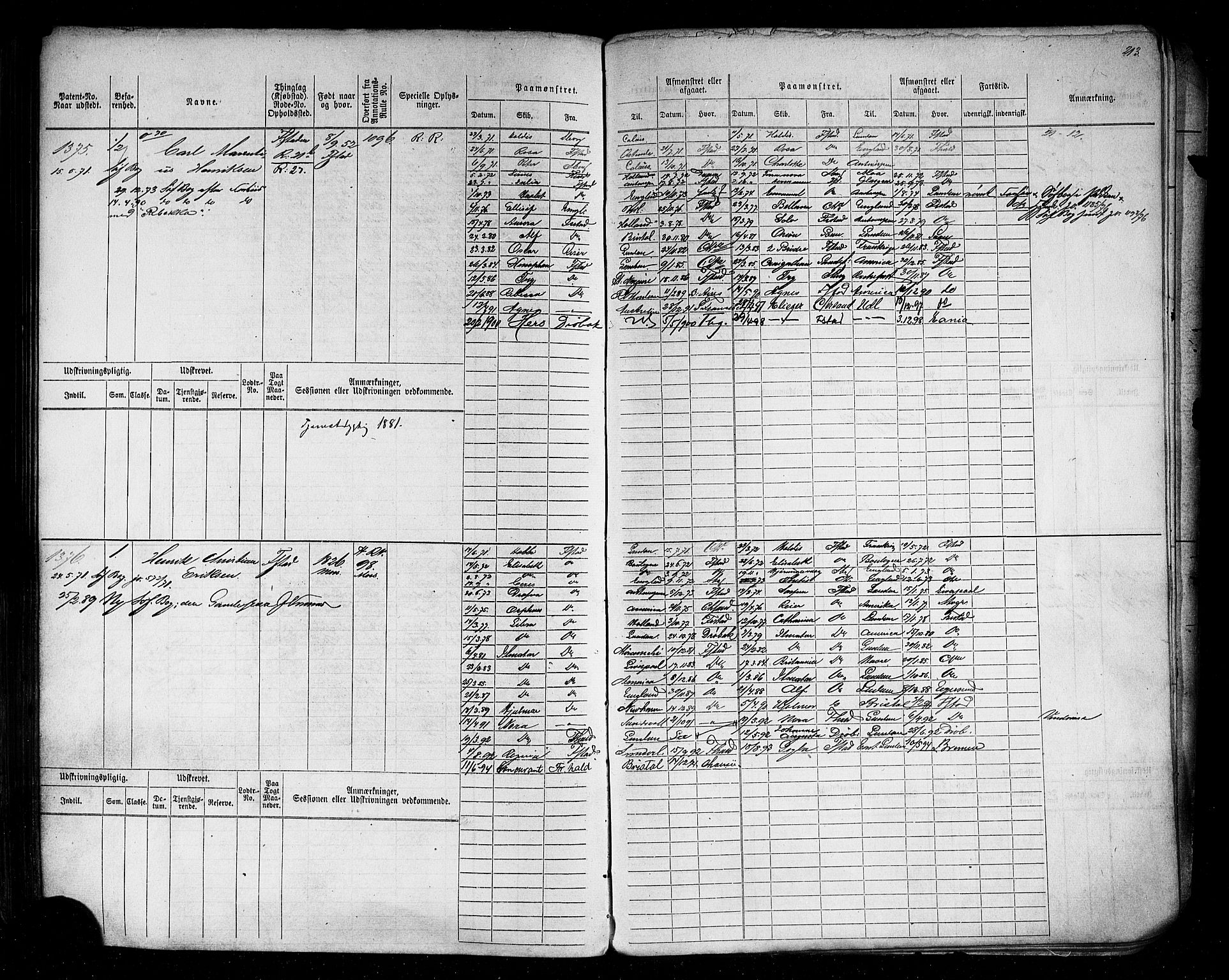 Fredrikstad mønstringskontor, AV/SAO-A-10569b/F/Fc/Fcb/L0004: Hovedrulle, 1868-1872, p. 219