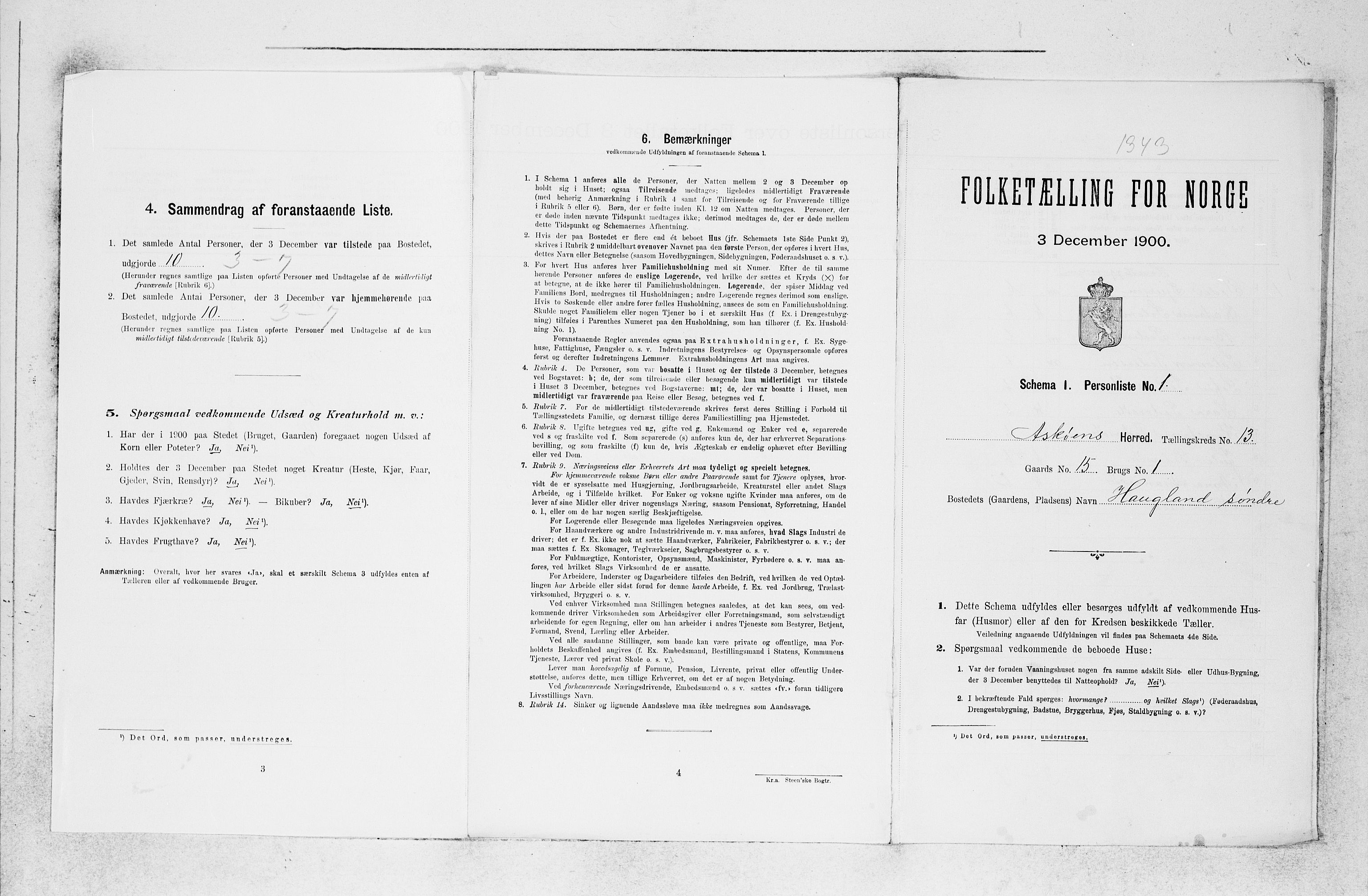 SAB, 1900 census for Askøy, 1900, p. 1786