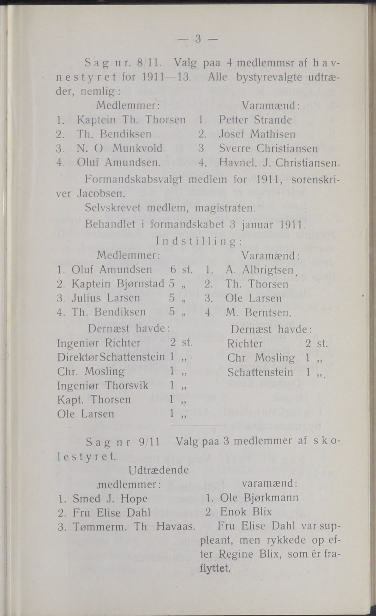 Narvik kommune. Formannskap , AIN/K-18050.150/A/Ab/L0001: Møtebok, 1911