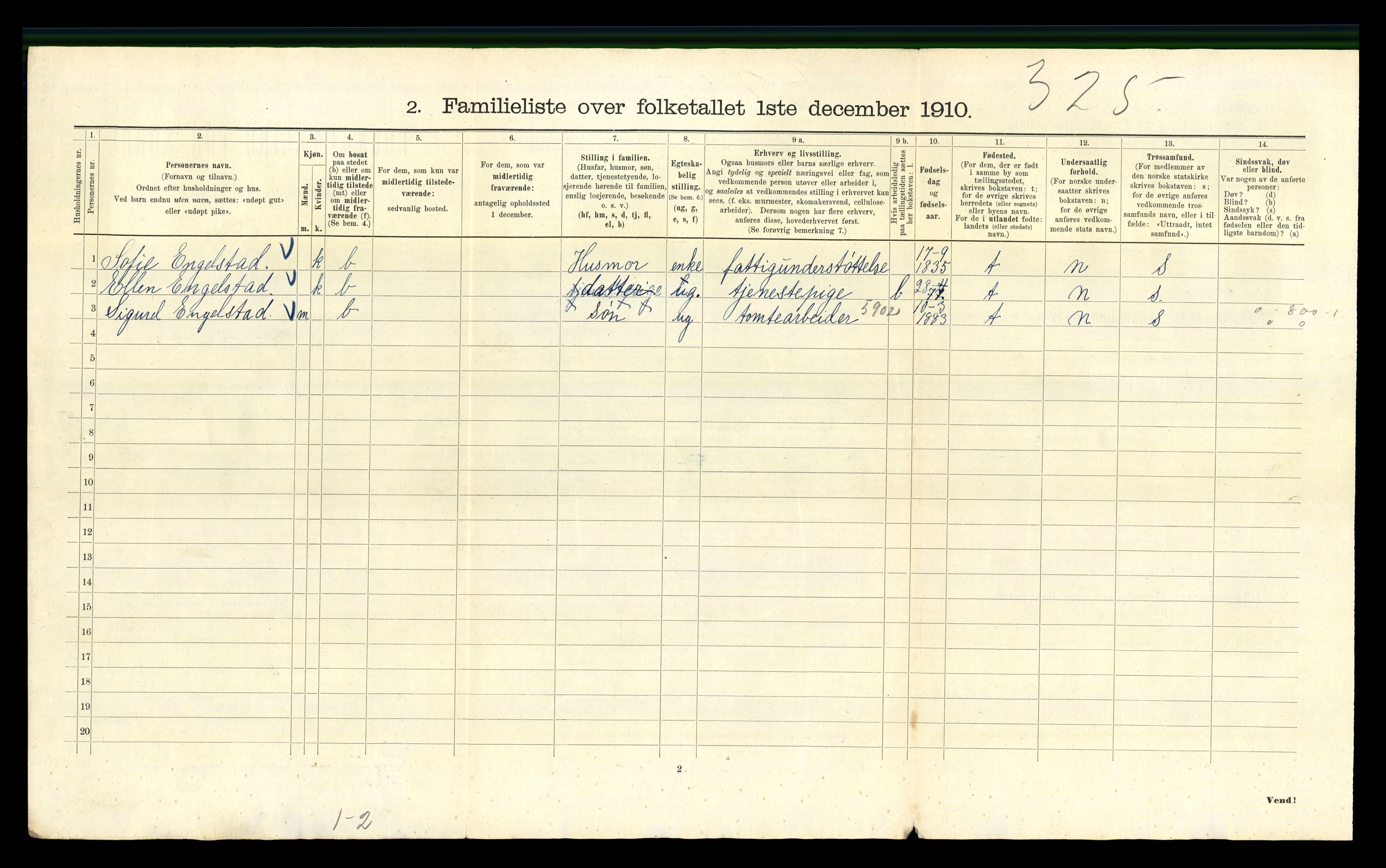 RA, 1910 census for Kristiania, 1910, p. 8936