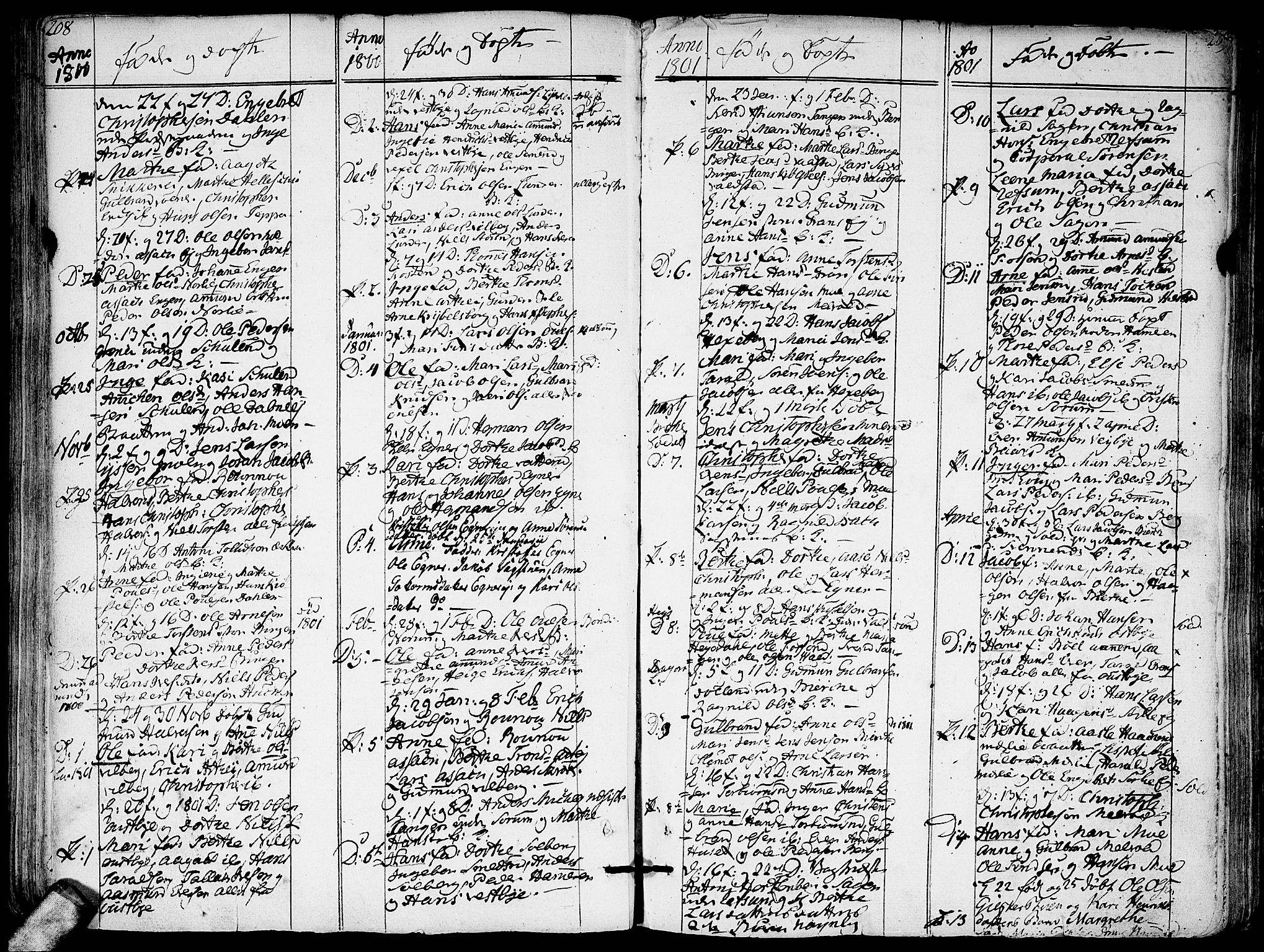 Sørum prestekontor Kirkebøker, AV/SAO-A-10303/F/Fa/L0002: Parish register (official) no. I 2, 1759-1814, p. 208-209