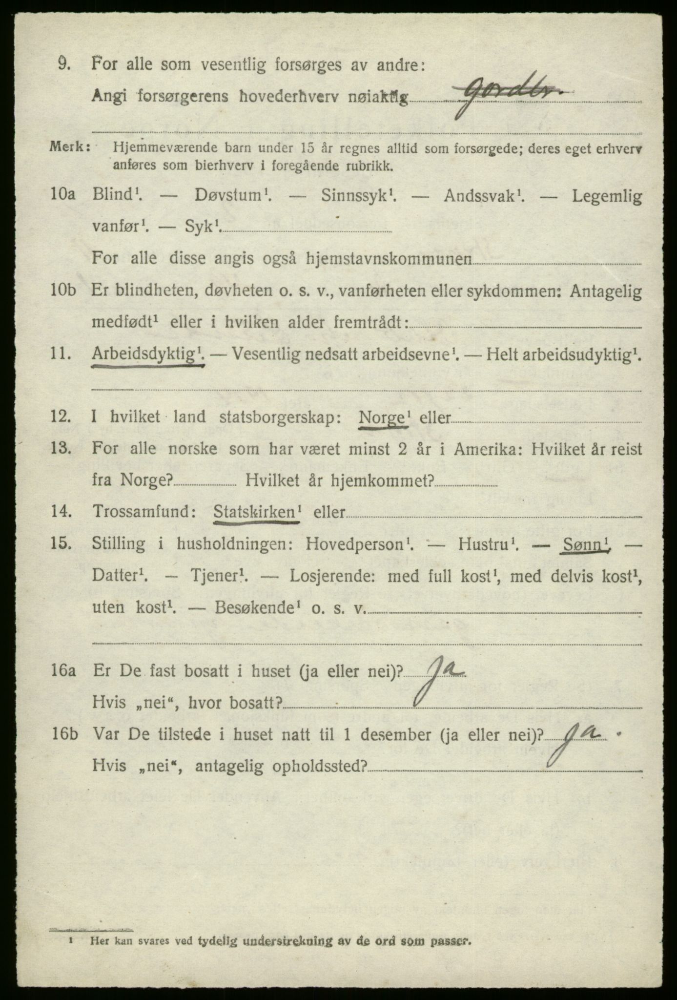 SAB, 1920 census for Stryn, 1920, p. 5213