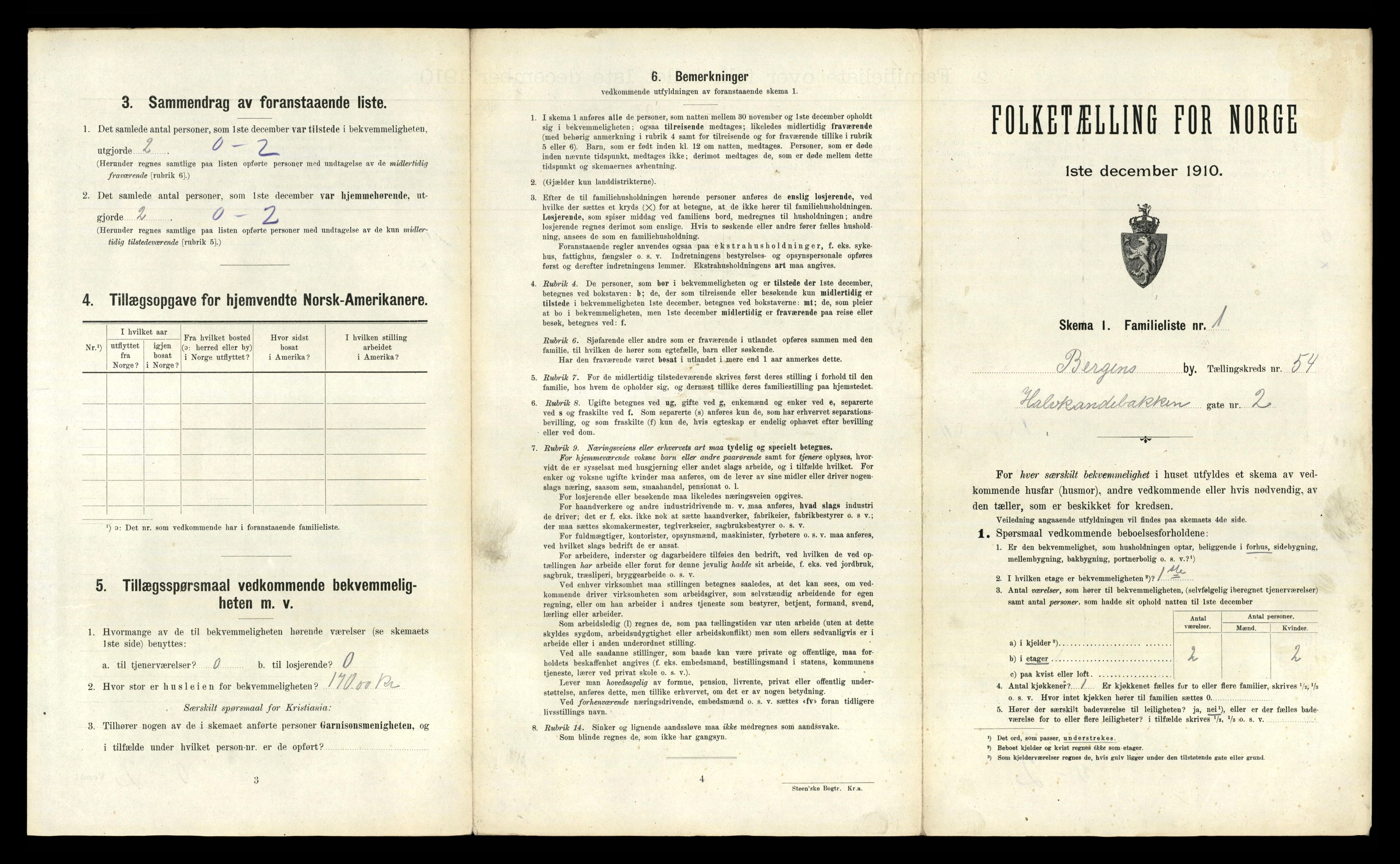 RA, 1910 census for Bergen, 1910, p. 19033