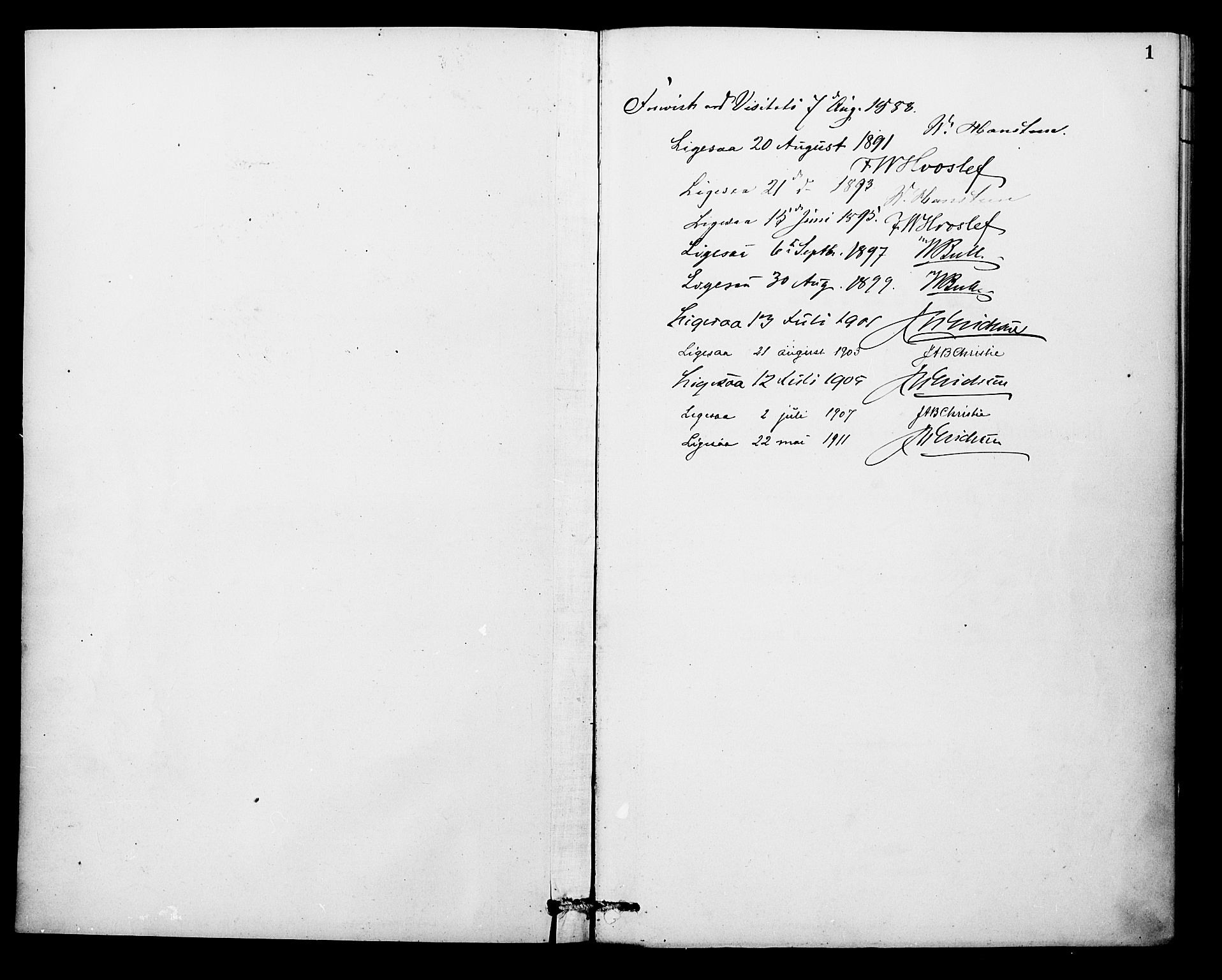 Odda Sokneprestembete, SAB/A-77201/H/Hab: Parish register (copy) no. A 7, 1887-1912, p. 1