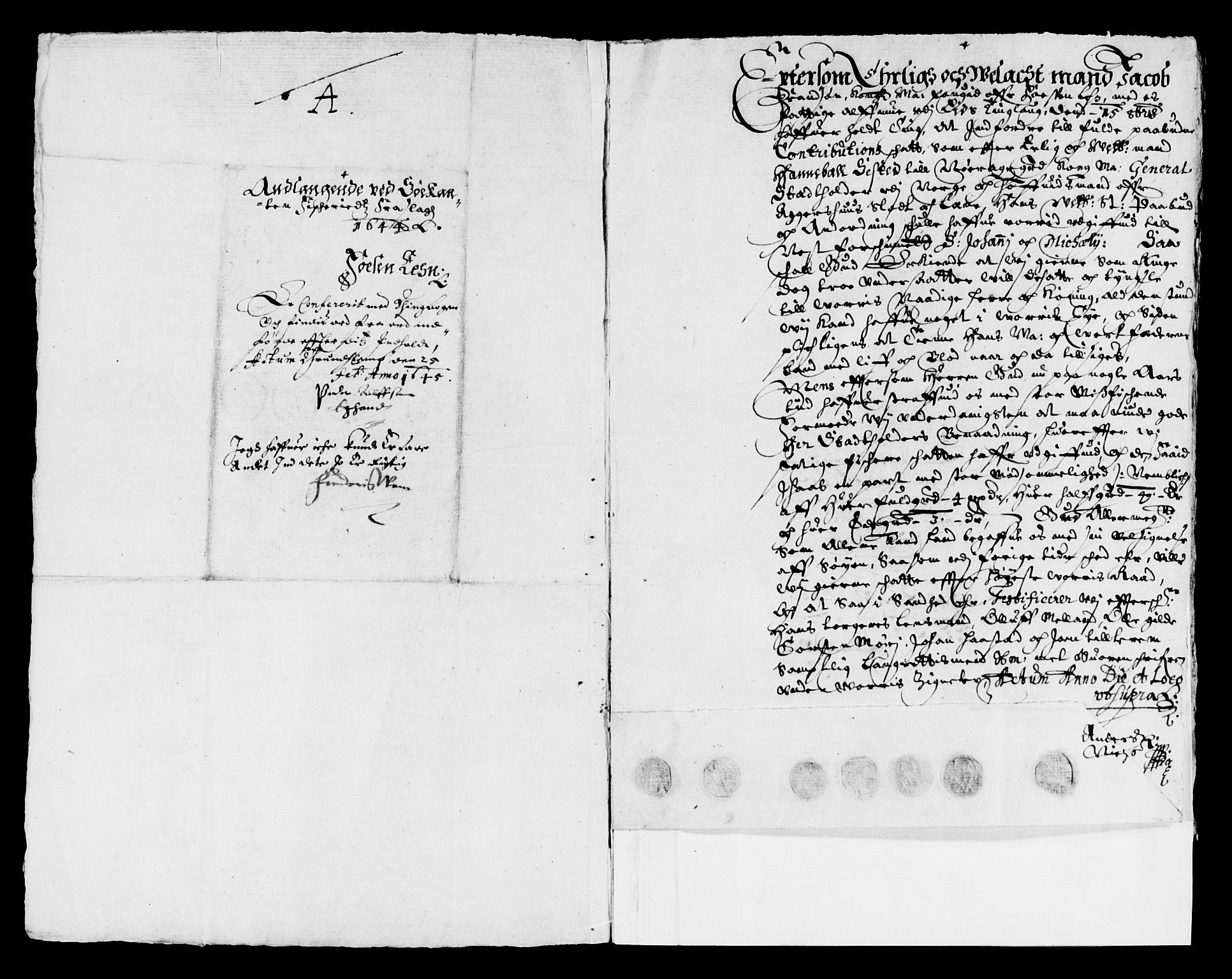 Rentekammeret inntil 1814, Reviderte regnskaper, Lensregnskaper, AV/RA-EA-5023/R/Rb/Rbw/L0082: Trondheim len, 1644-1645