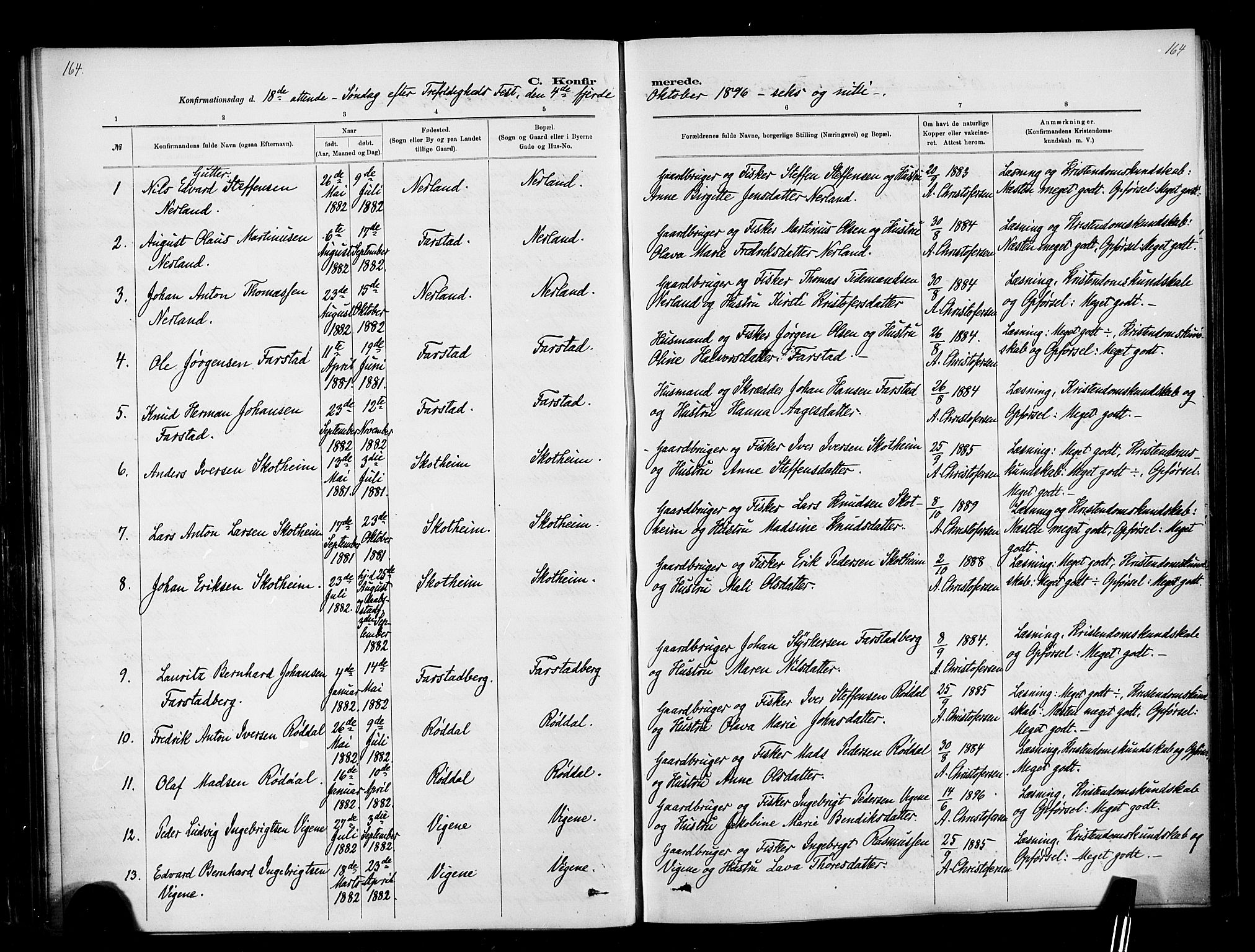 Ministerialprotokoller, klokkerbøker og fødselsregistre - Møre og Romsdal, AV/SAT-A-1454/567/L0778: Parish register (official) no. 567A01, 1881-1903, p. 164