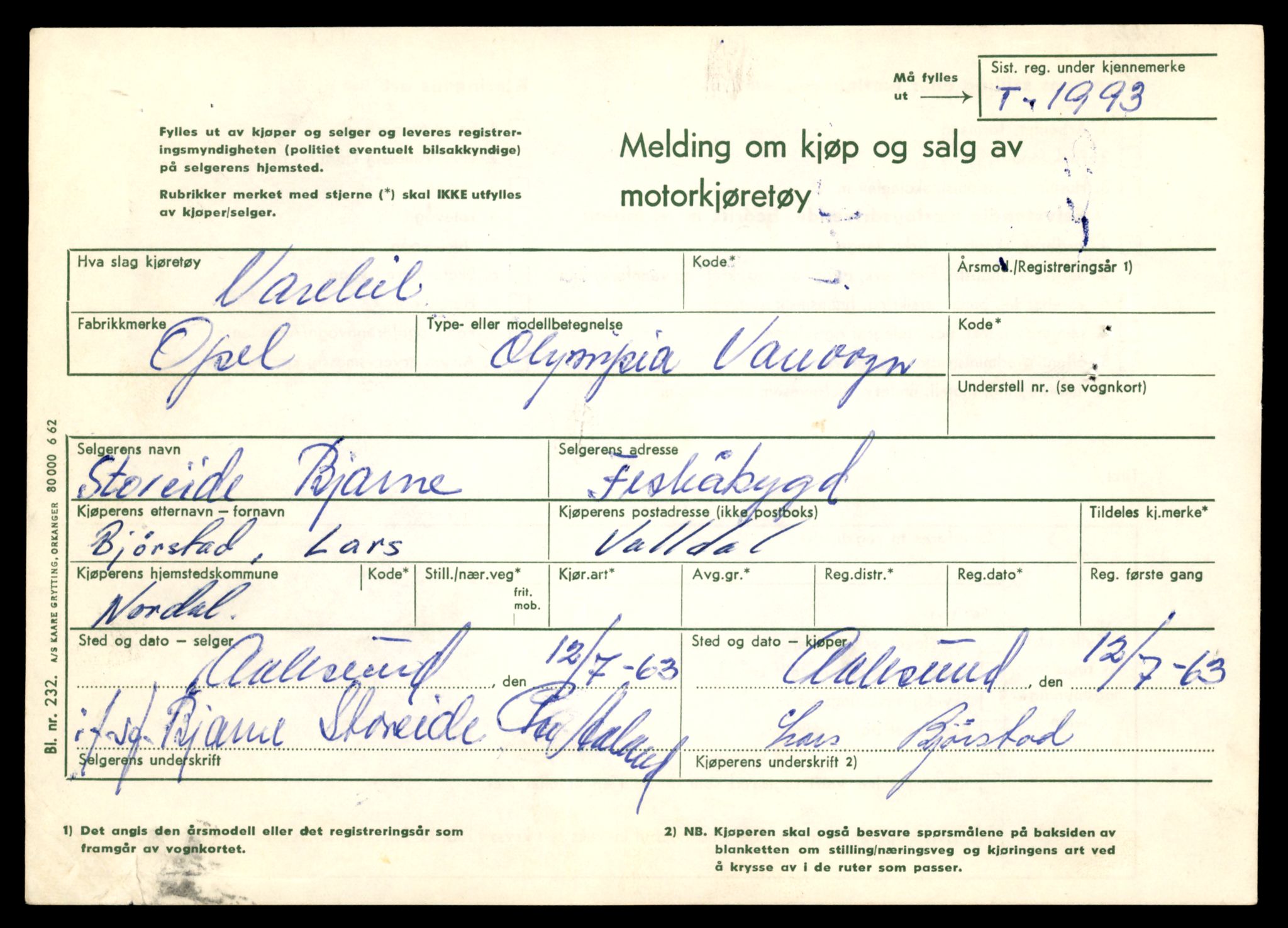 Møre og Romsdal vegkontor - Ålesund trafikkstasjon, AV/SAT-A-4099/F/Fe/L0017: Registreringskort for kjøretøy T 1985 - T 10090, 1927-1998, p. 263