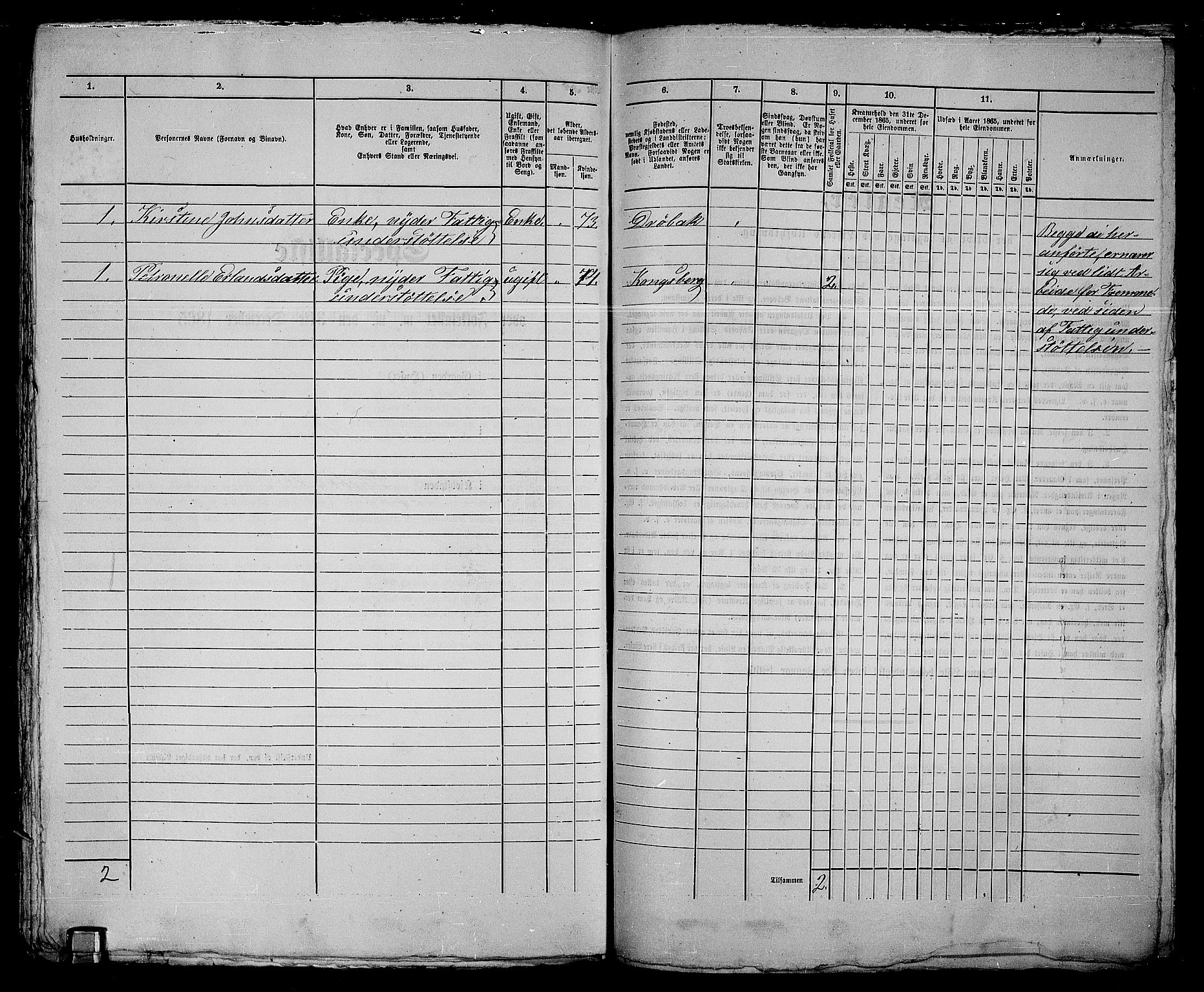 RA, 1865 census for Drøbak/Drøbak, 1865, p. 440
