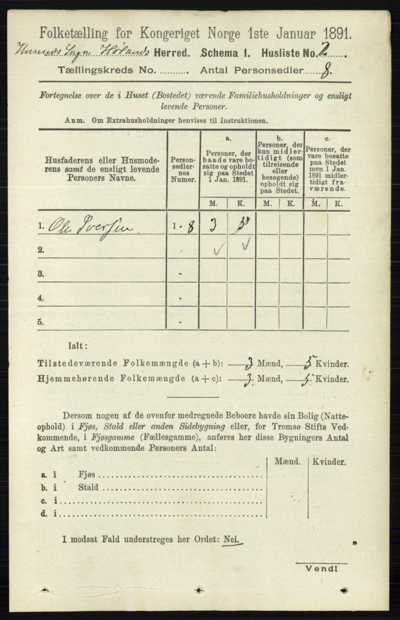 RA, 1891 census for 0221 Høland, 1891, p. 4808