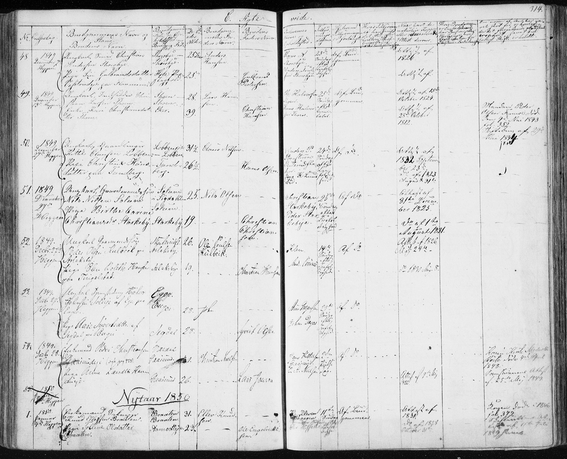 Modum kirkebøker, AV/SAKO-A-234/F/Fa/L0007: Parish register (official) no. 7, 1841-1850, p. 314