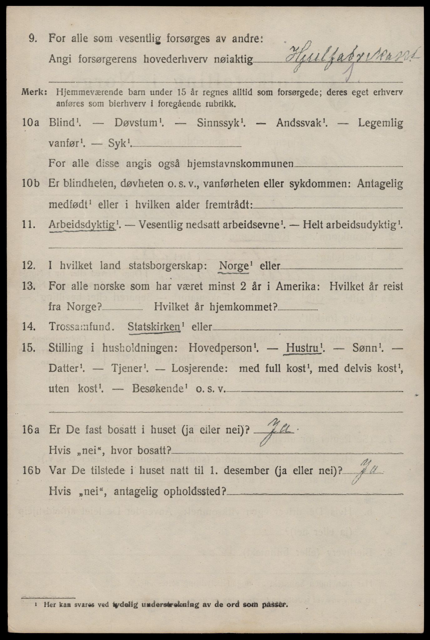 SAST, 1920 census for Høyland, 1920, p. 12987