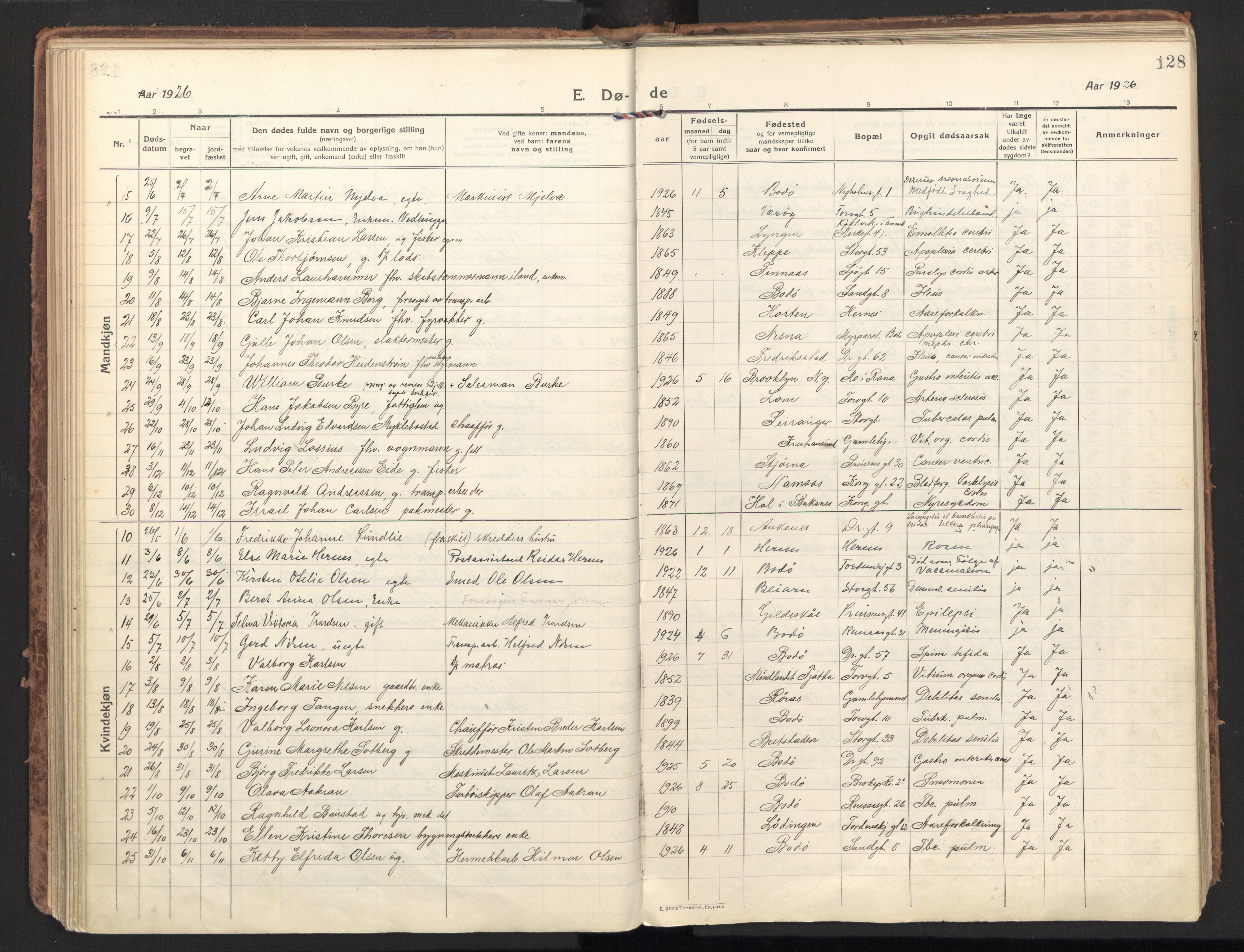 Ministerialprotokoller, klokkerbøker og fødselsregistre - Nordland, AV/SAT-A-1459/801/L0018: Parish register (official) no. 801A18, 1916-1930, p. 128