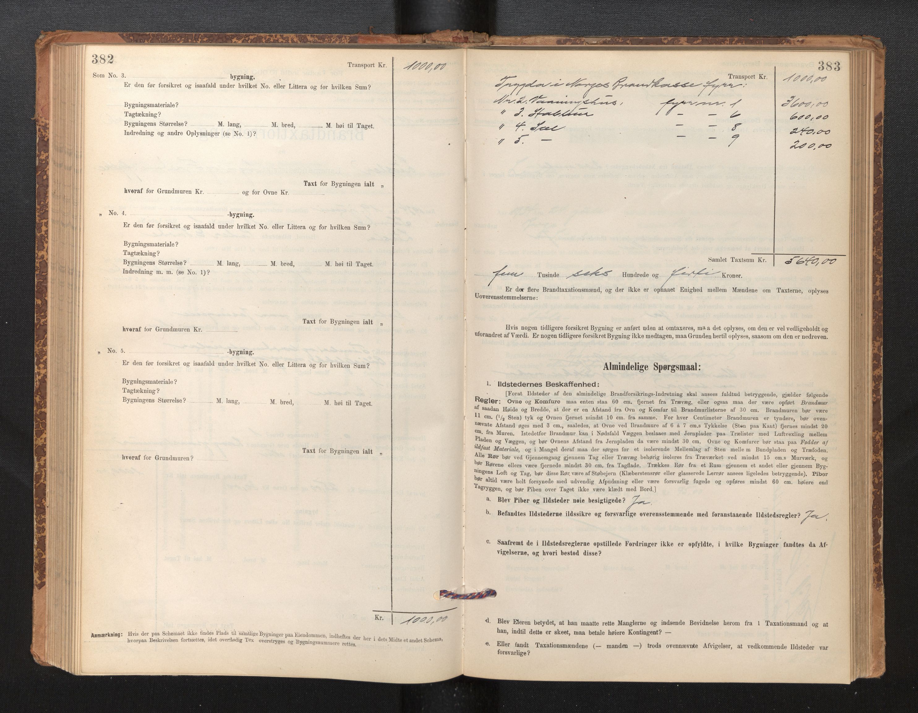 Lensmannen i Luster, AV/SAB-A-29301/0012/L0007: Branntakstprotokoll, skjematakst, 1895-1935, p. 382-383