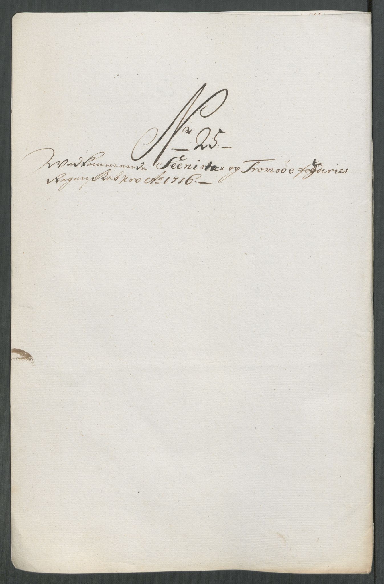 Rentekammeret inntil 1814, Reviderte regnskaper, Fogderegnskap, AV/RA-EA-4092/R68/L4762: Fogderegnskap Senja og Troms, 1716, p. 215