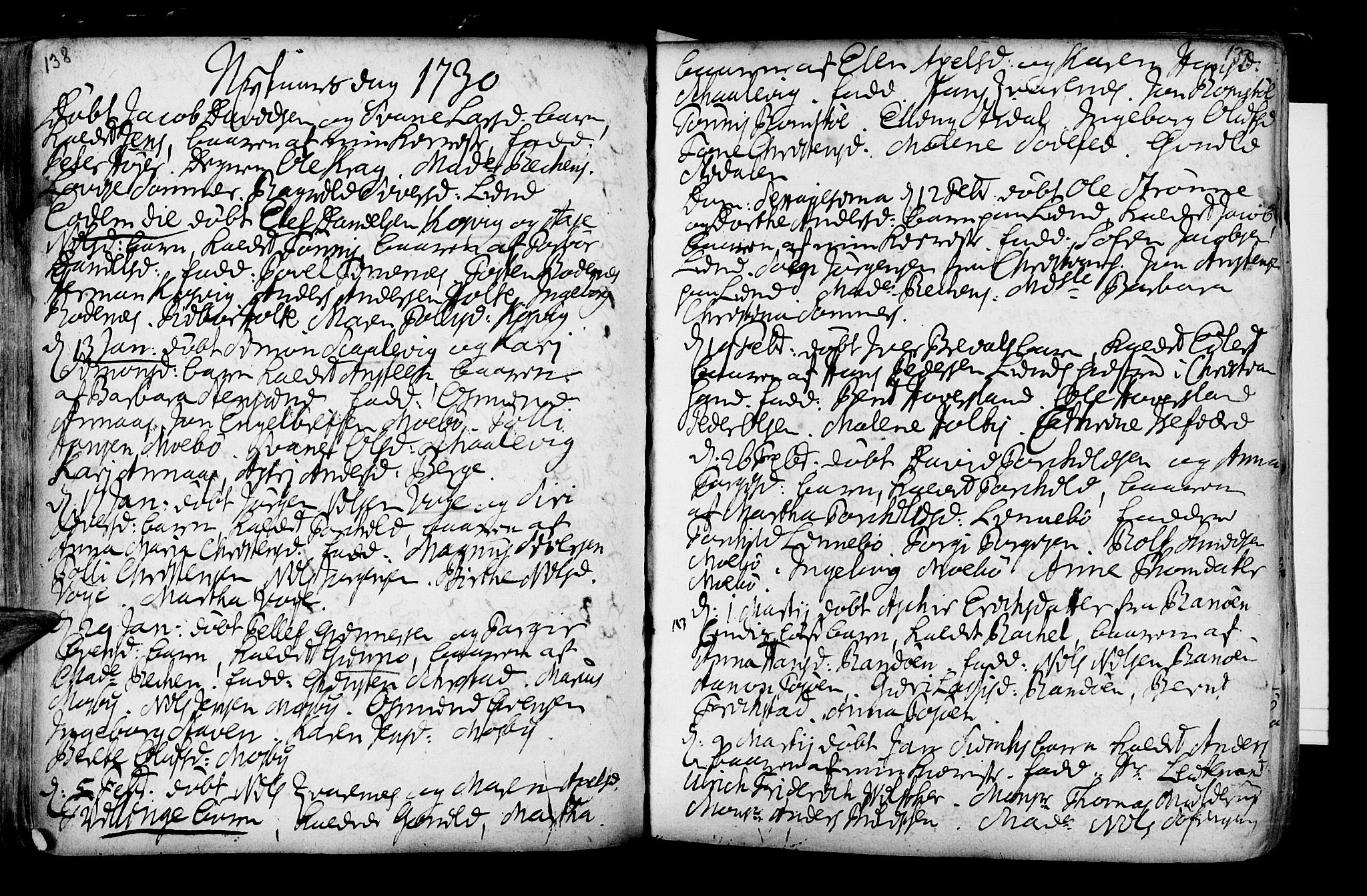 Oddernes sokneprestkontor, SAK/1111-0033/F/Fa/Faa/L0002: Parish register (official) no. A 2, 1719-1764, p. 138-139