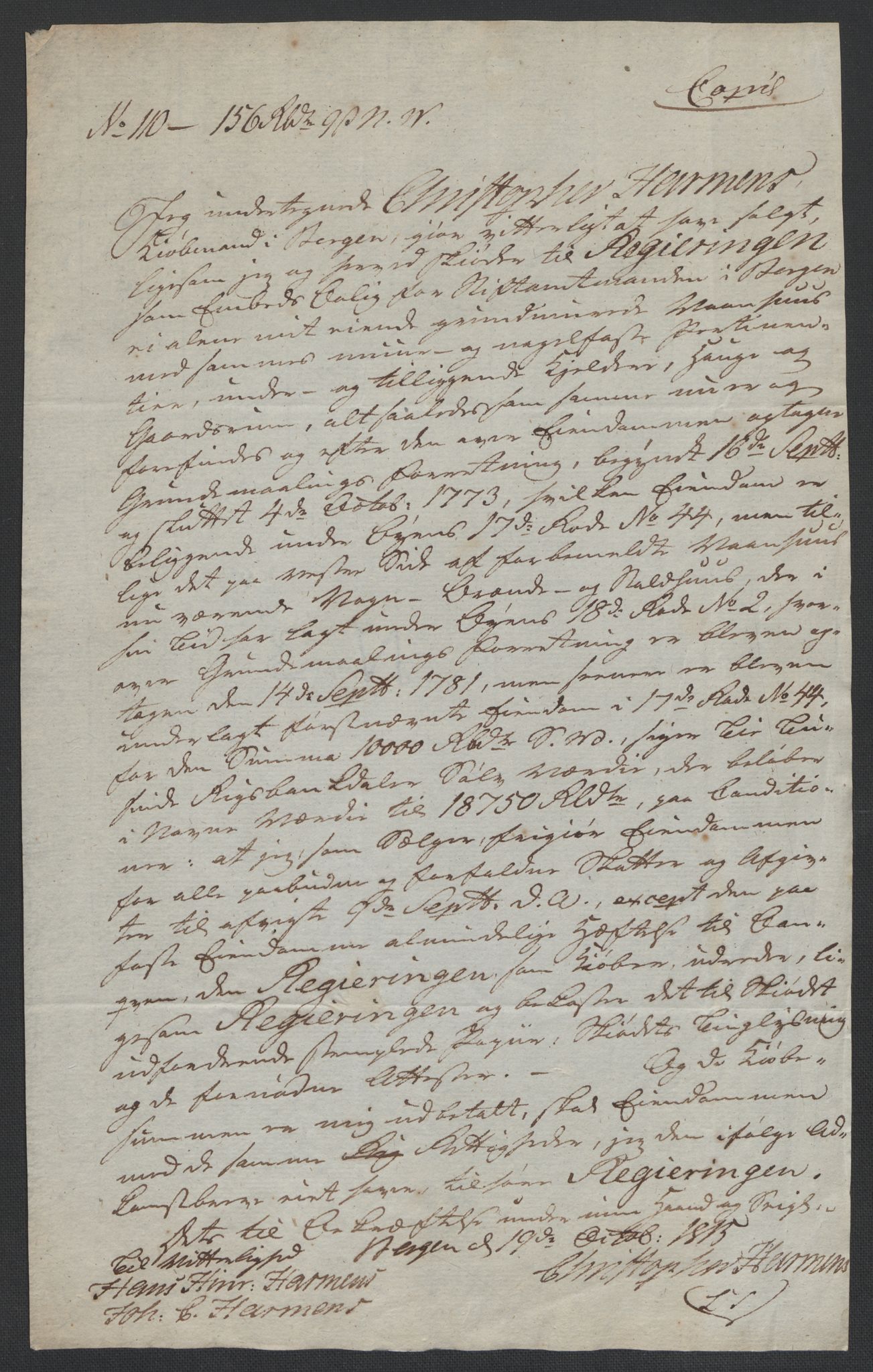 Christie, Wilhelm Frimann Koren, RA/PA-0014/F/L0005: Christies dokumenter fra Stortinget, 1815-1816, p. 710