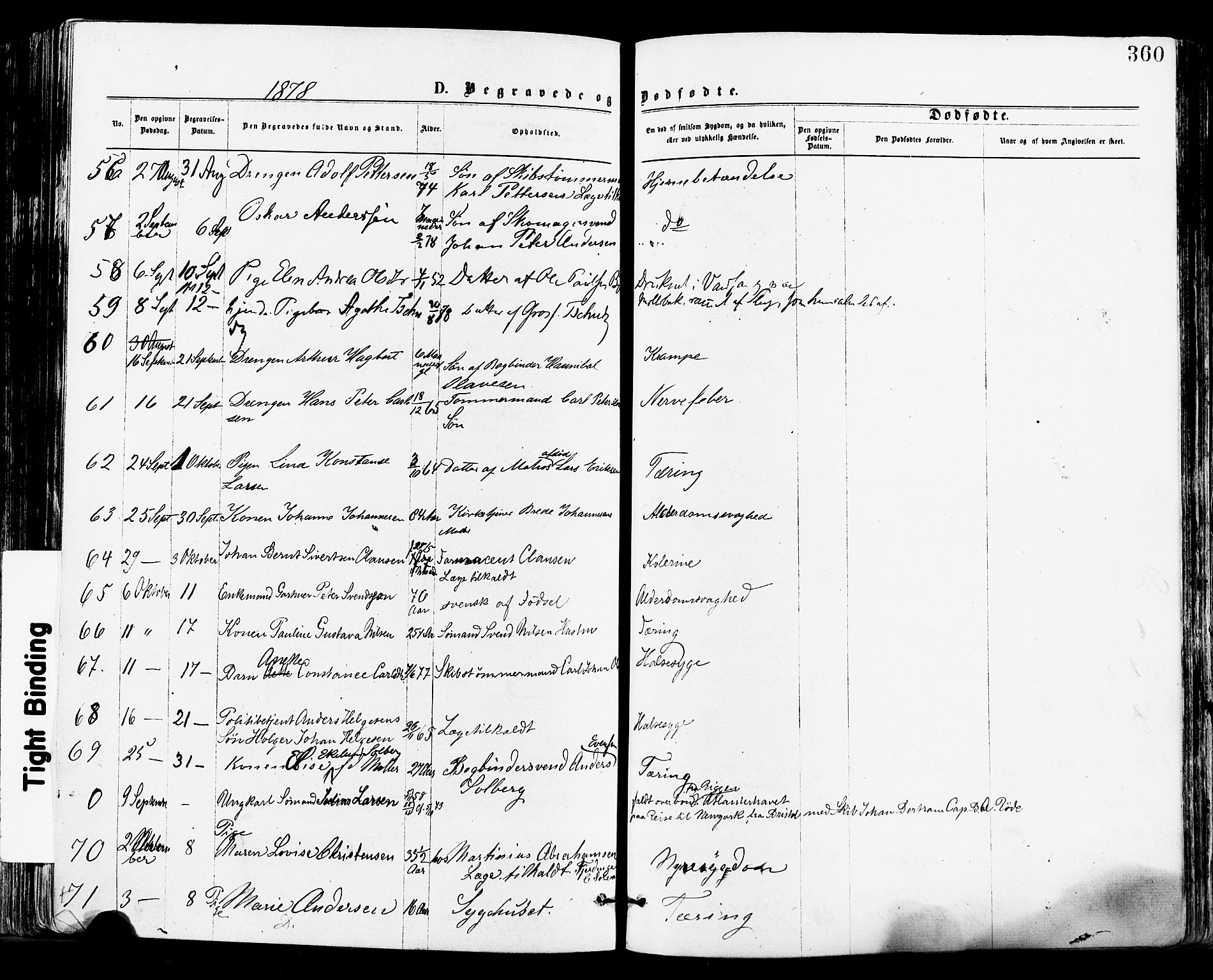 Tønsberg kirkebøker, AV/SAKO-A-330/F/Fa/L0010: Parish register (official) no. I 10, 1874-1880, p. 360