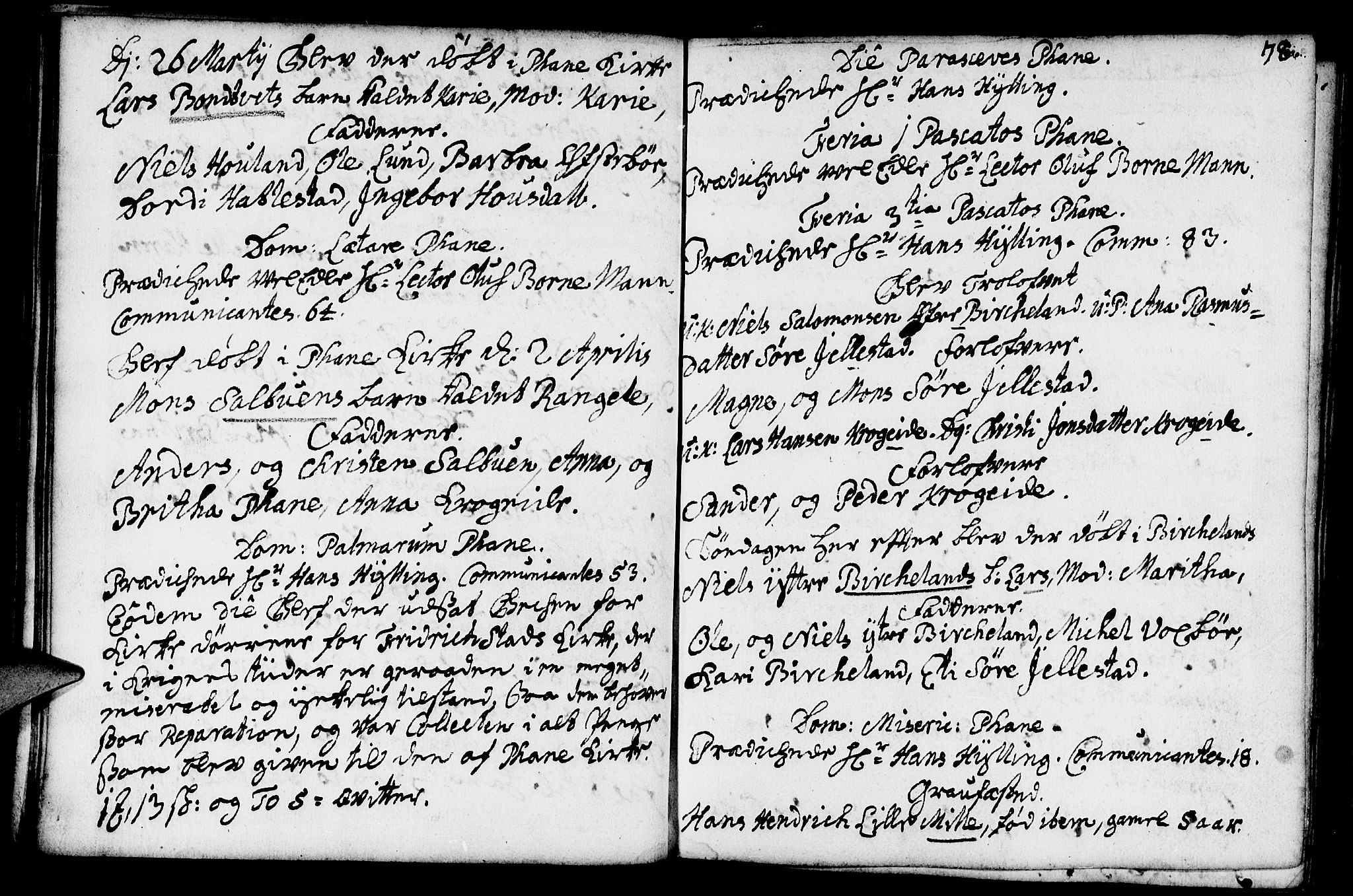 Fana Sokneprestembete, AV/SAB-A-75101/H/Haa/Haaa/L0002: Parish register (official) no. A 2, 1719-1735, p. 78