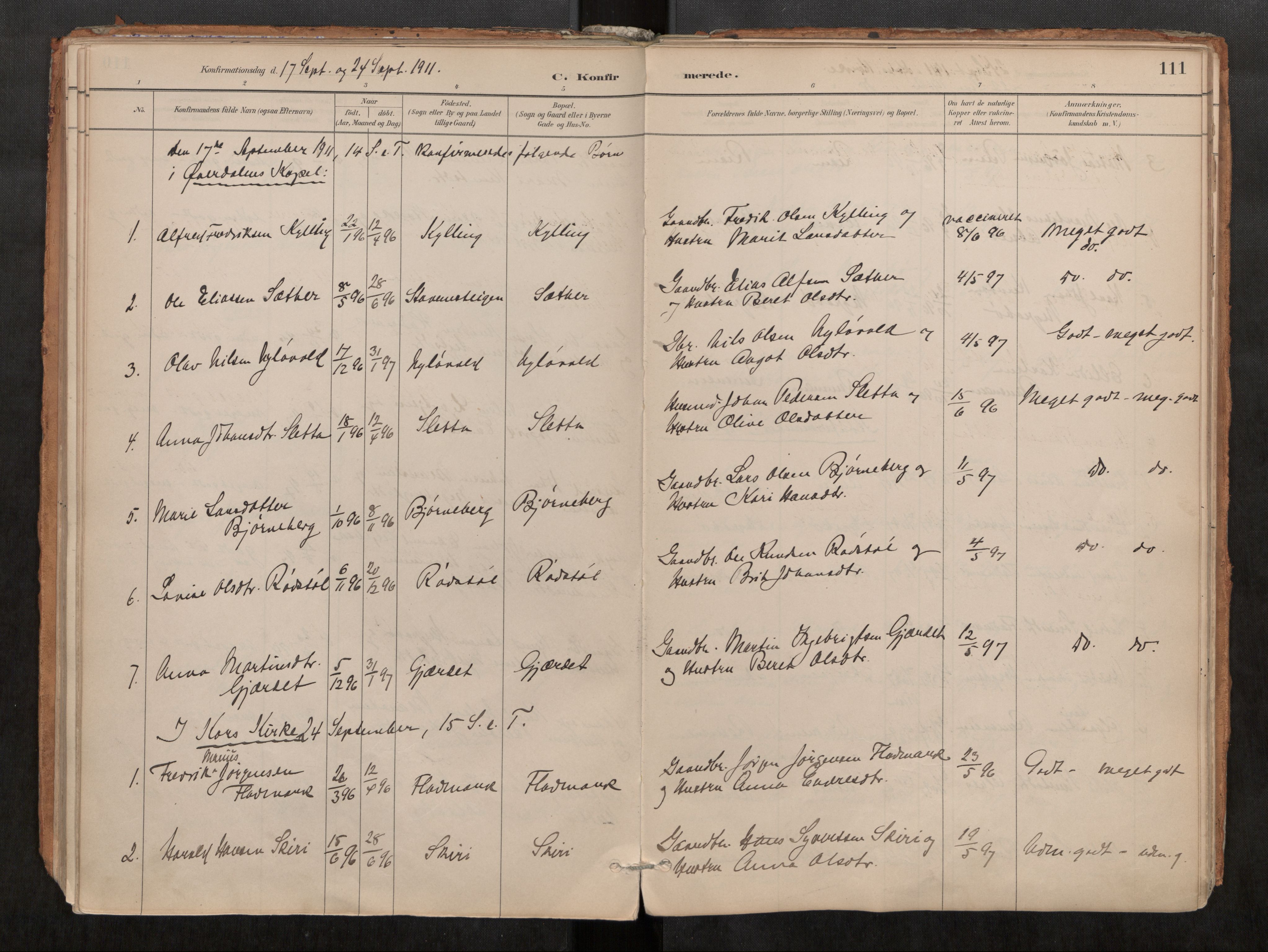 Ministerialprotokoller, klokkerbøker og fødselsregistre - Møre og Romsdal, SAT/A-1454/546/L0599: Parish register (official) no. 546A03, 1882-1920, p. 111