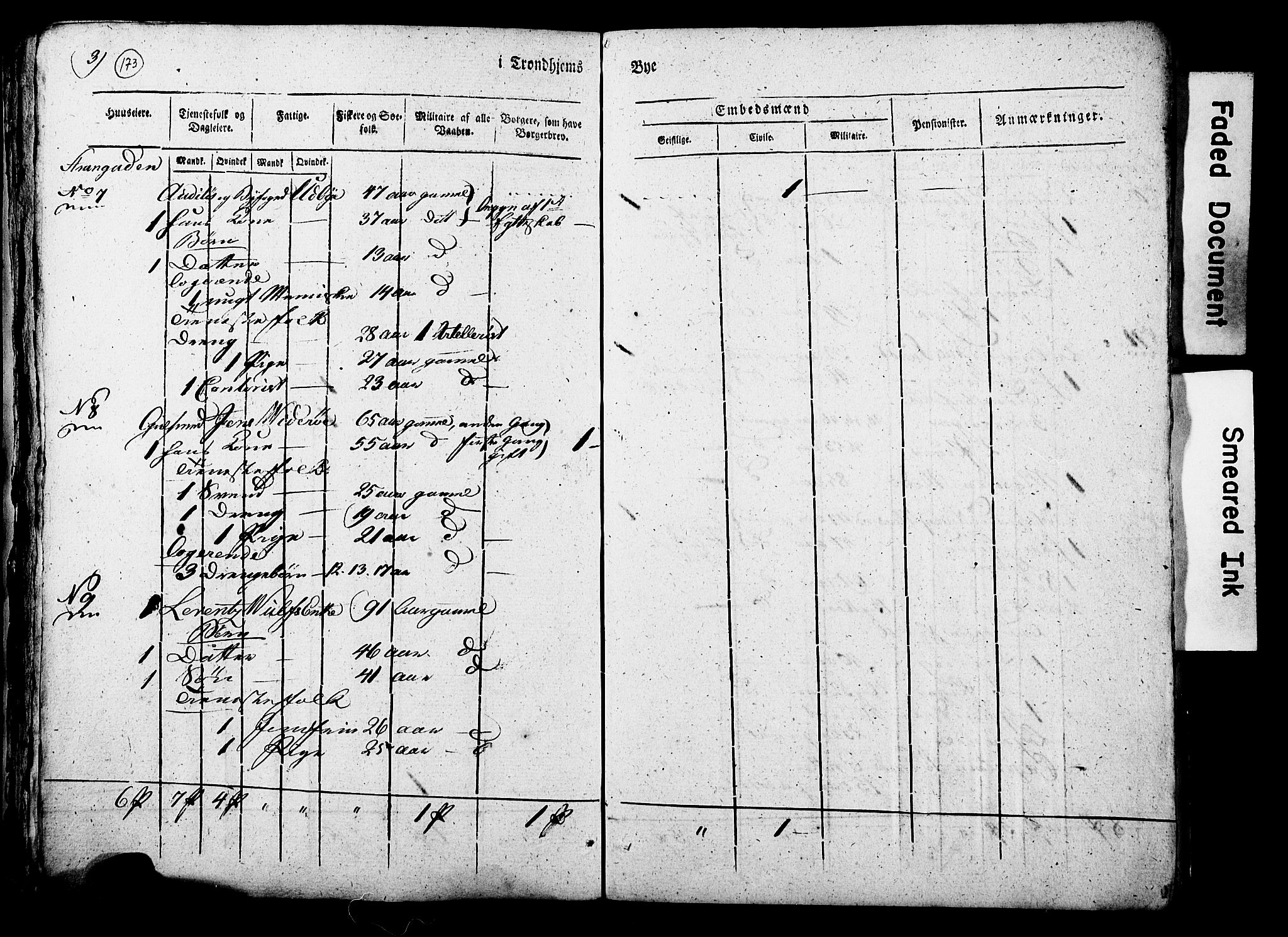 RA, Census 1815 for Trondheim, 1815, p. 171