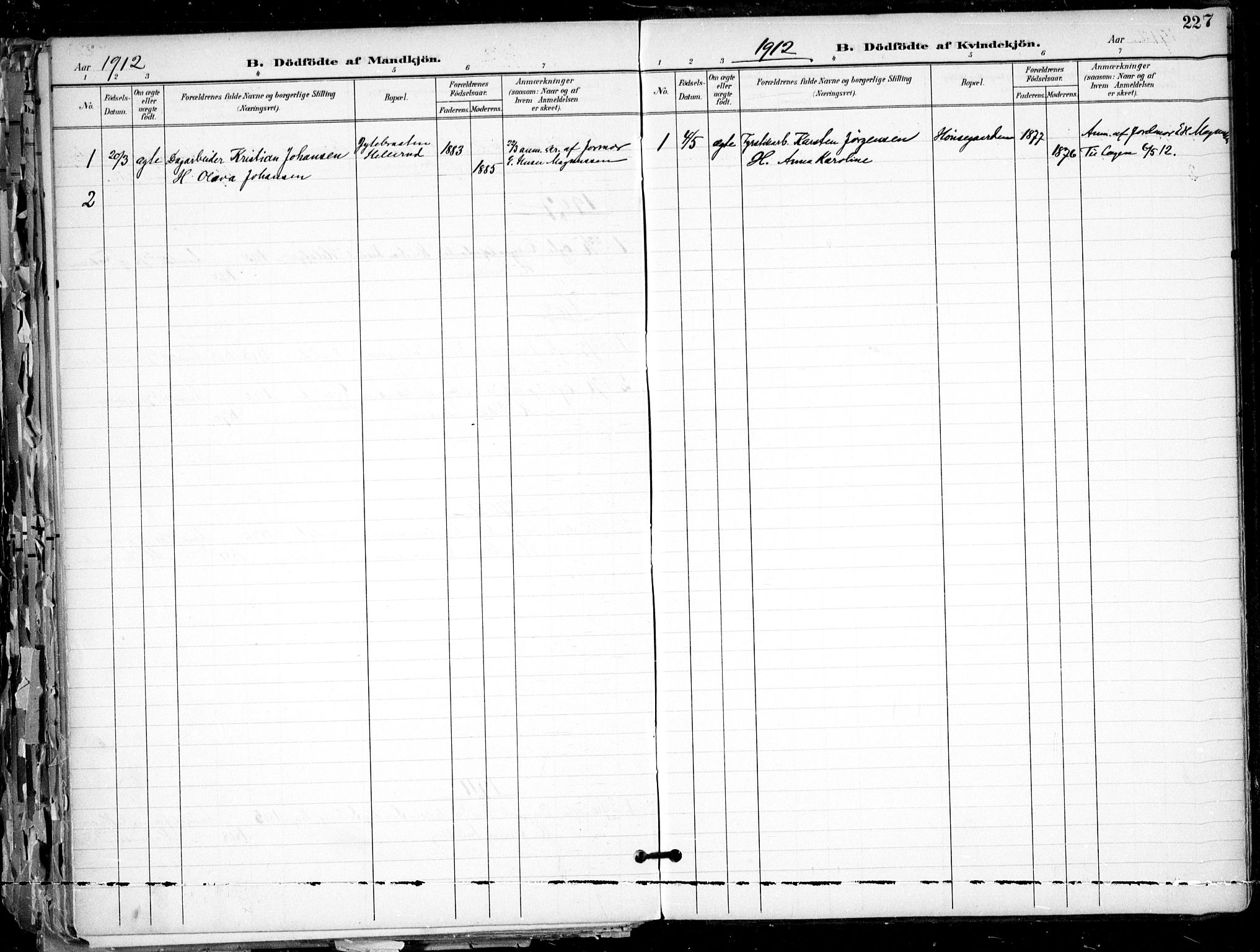 Østre Aker prestekontor Kirkebøker, SAO/A-10840/F/Fa/L0010: Parish register (official) no. I 10, 1895-1912, p. 227