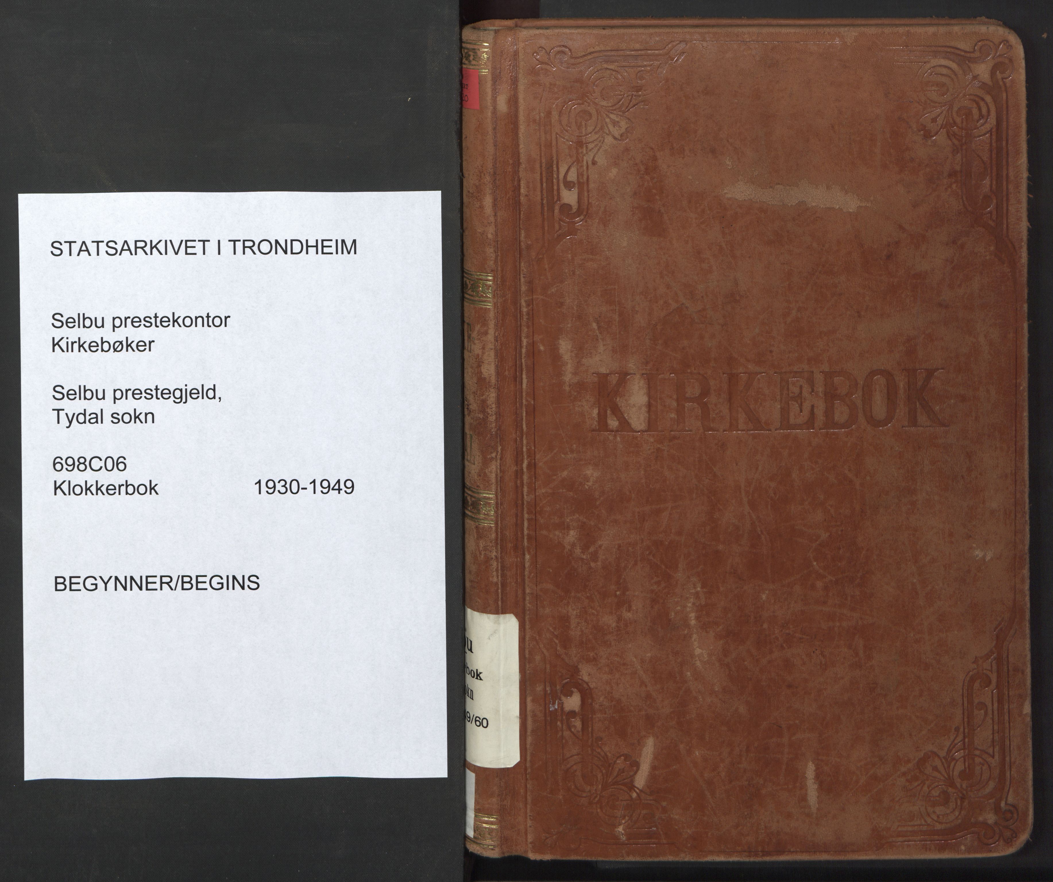 Ministerialprotokoller, klokkerbøker og fødselsregistre - Sør-Trøndelag, SAT/A-1456/698/L1169: Parish register (copy) no. 698C06, 1930-1949