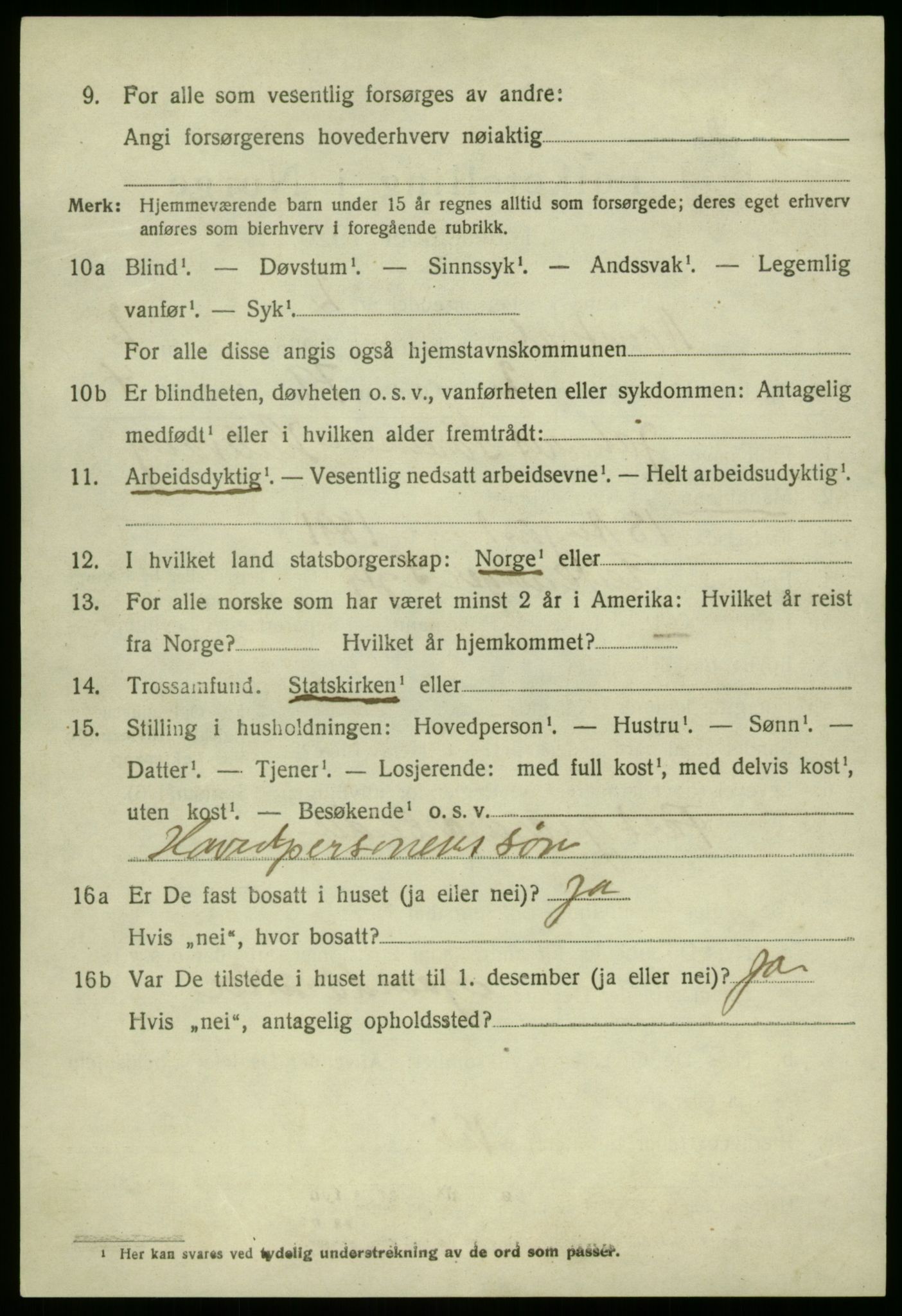 SAB, 1920 census for Naustdal, 1920, p. 1278