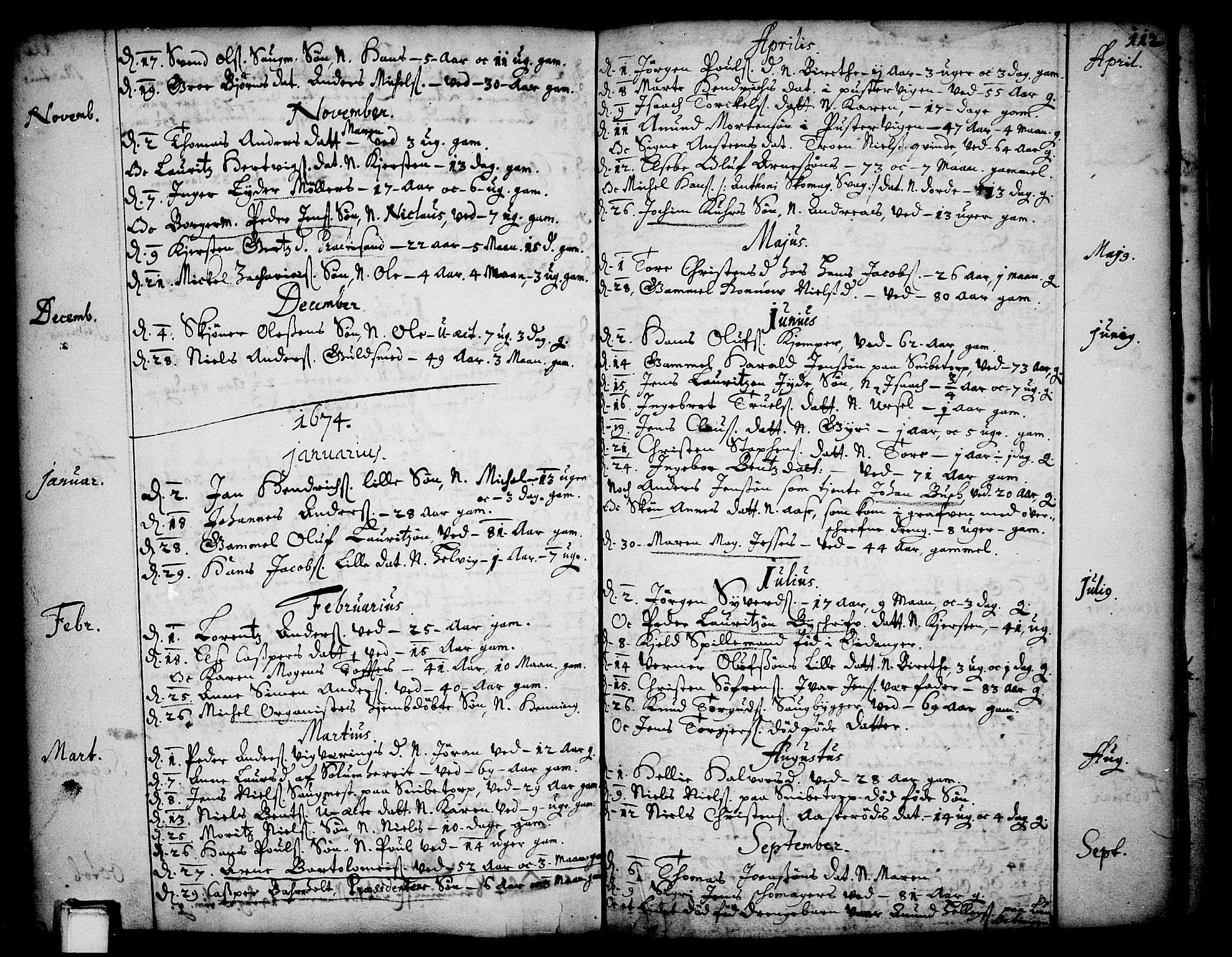 Skien kirkebøker, SAKO/A-302/F/Fa/L0001: Parish register (official) no. 1, 1659-1679, p. 112
