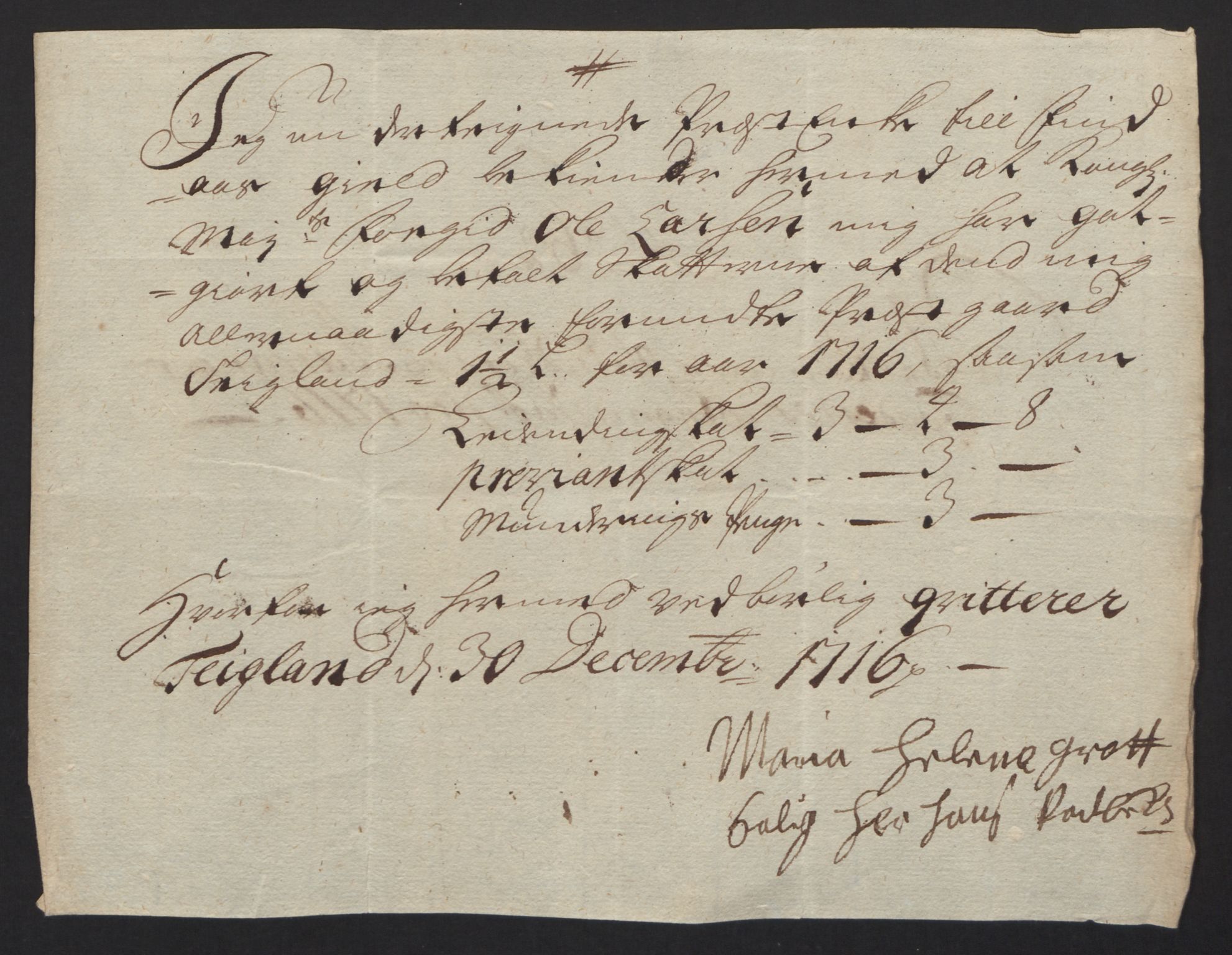 Rentekammeret inntil 1814, Reviderte regnskaper, Fogderegnskap, AV/RA-EA-4092/R48/L2992: Fogderegnskap Sunnhordland og Hardanger, 1716, p. 287