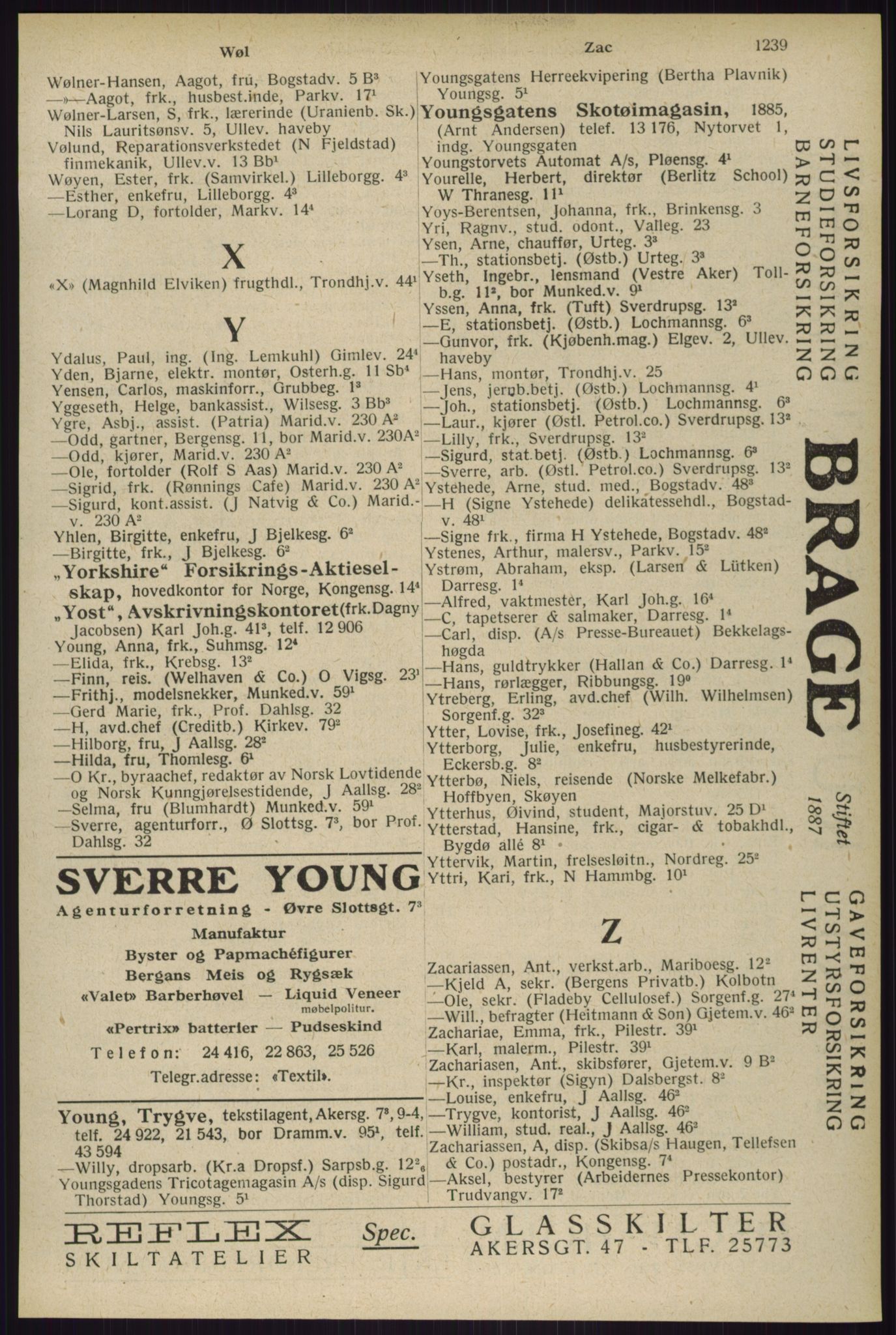 Kristiania/Oslo adressebok, PUBL/-, 1929, p. 1239