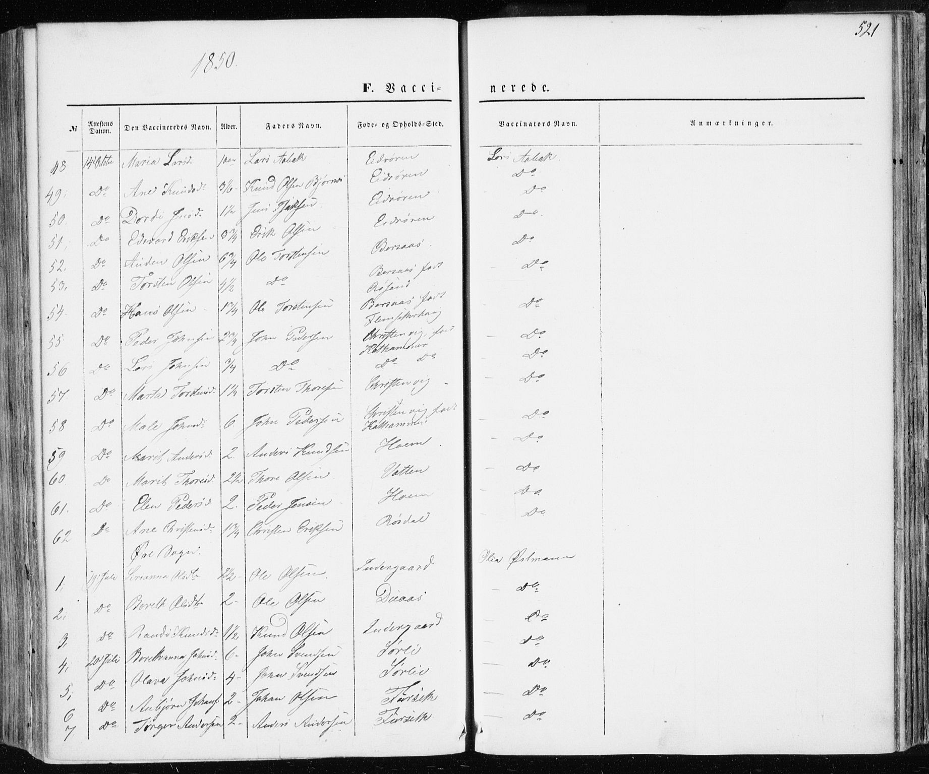 Ministerialprotokoller, klokkerbøker og fødselsregistre - Møre og Romsdal, AV/SAT-A-1454/586/L0984: Parish register (official) no. 586A10, 1844-1856, p. 521