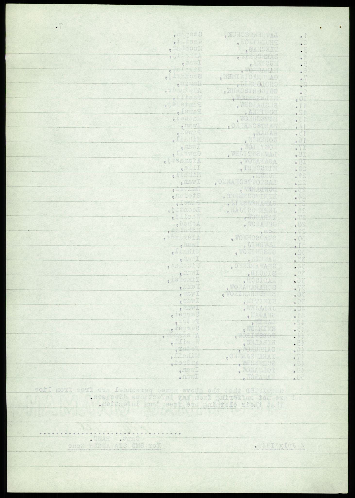 Flyktnings- og fangedirektoratet, Repatrieringskontoret, AV/RA-S-1681/D/Db/L0022: Displaced Persons (DPs) og sivile tyskere, 1945-1948, p. 503