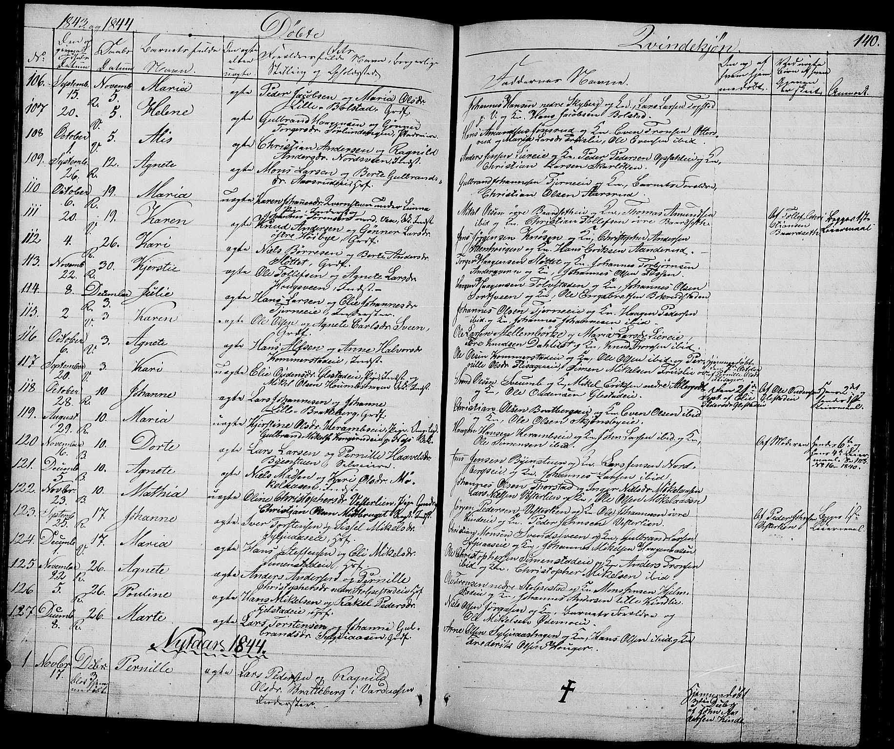 Ringsaker prestekontor, AV/SAH-PREST-014/L/La/L0005: Parish register (copy) no. 5, 1839-1850, p. 140